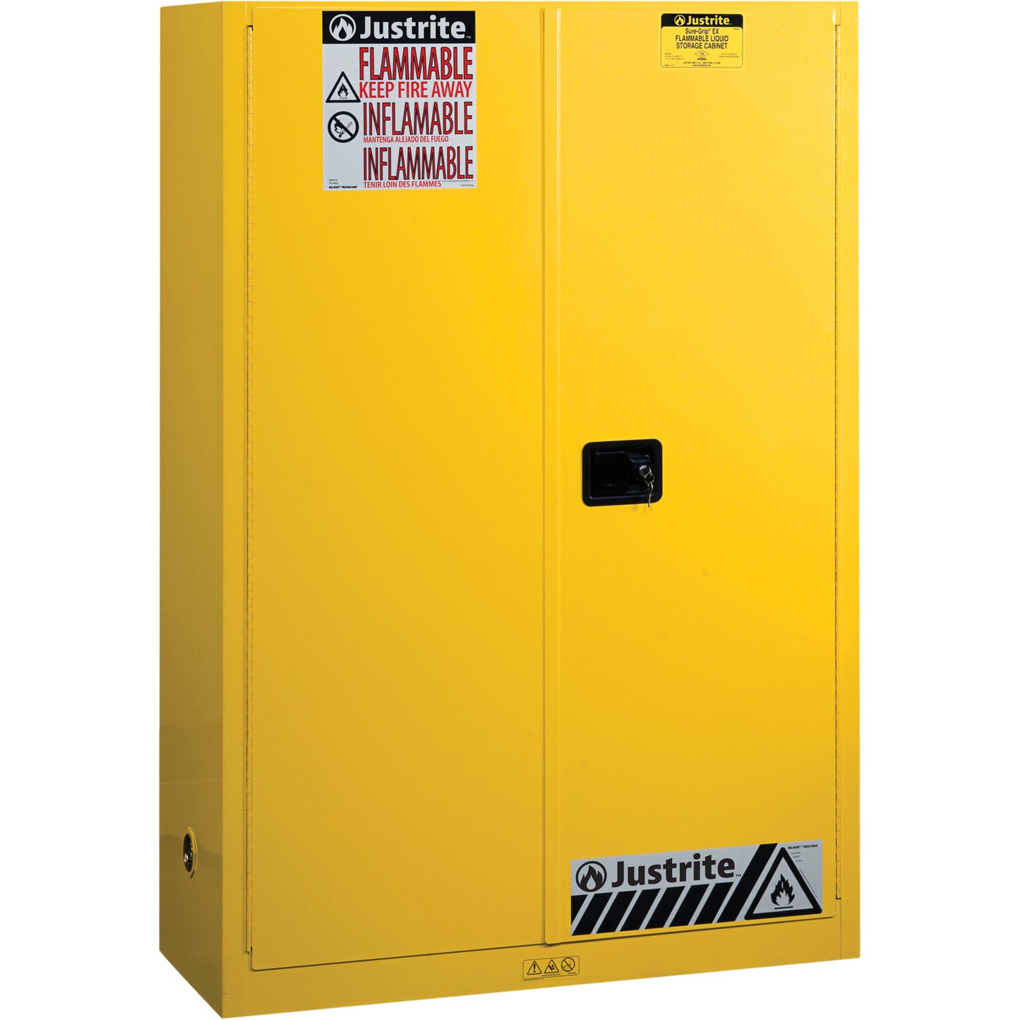 Sure-Grip® Ex Flammable Storage Cabinets, 45 gal., 2 Door, 43" W x 65" H x 18" D