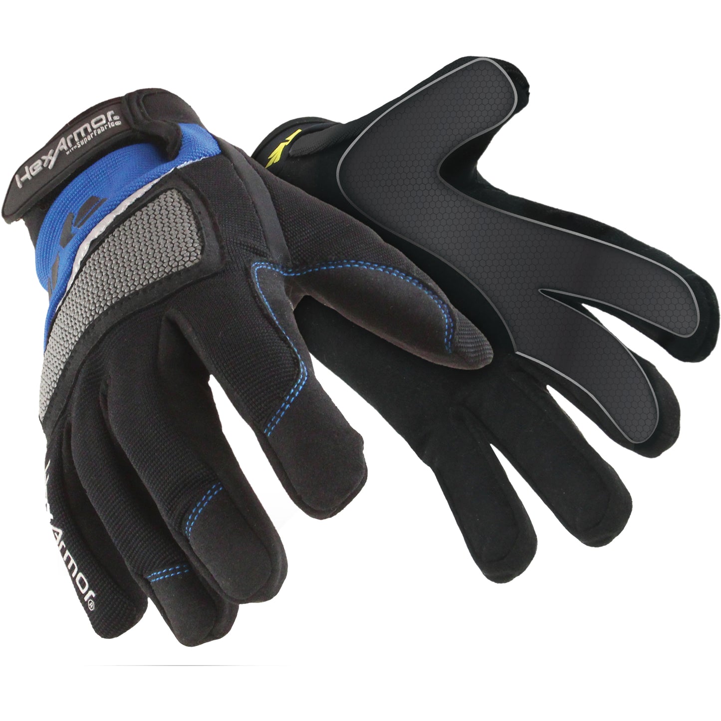 Hexarmor Mechanics+ 4018 Gloves, Size Large/9, SuperFabric® Shell, ANSI/ISEA 105 Level 5