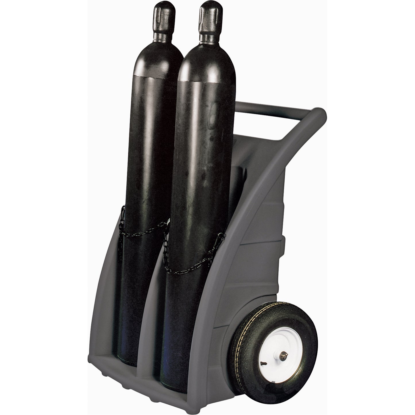 Dual-Cylinder Dollies, Rubber Wheels, 23" W x 12"L Base, 500 lbs.