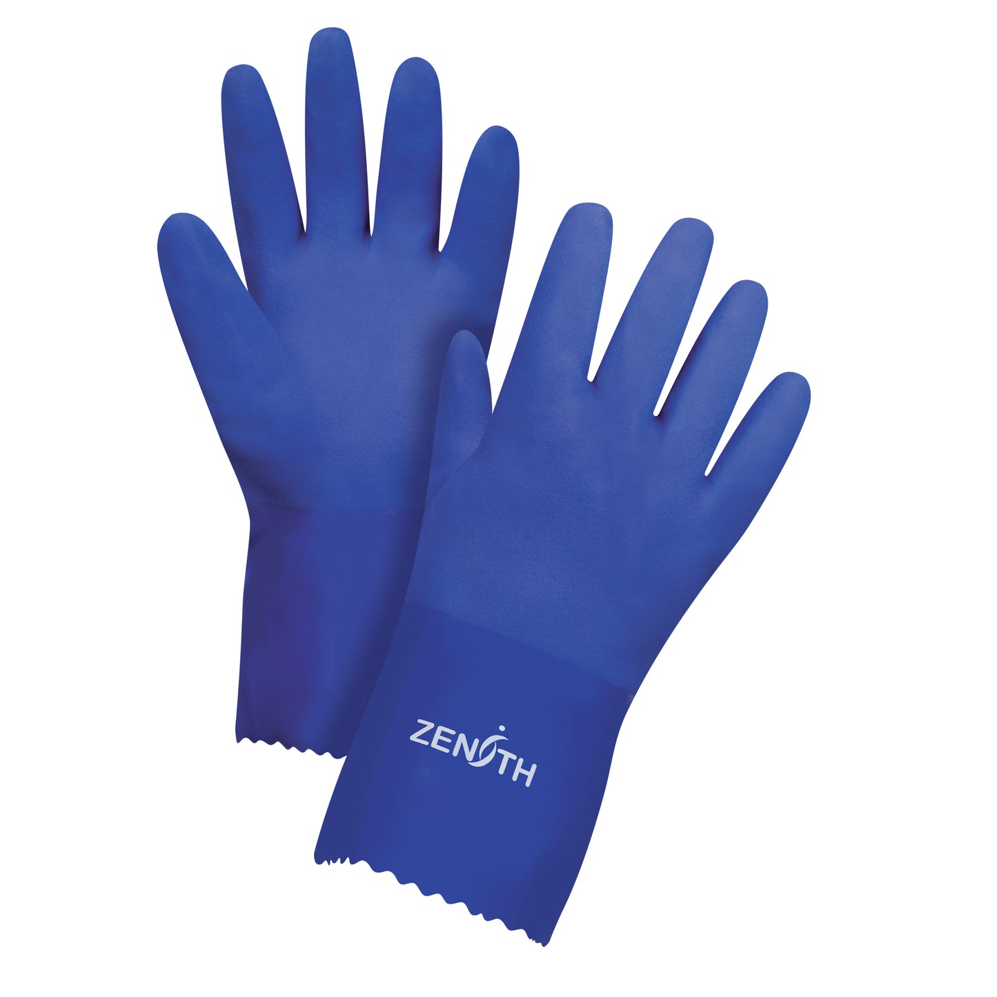 Zenith Safety Products Ultra Flexible Gloves, Size Large/9, 12" L, PVC, Interlock Inner Lining, 45-mil