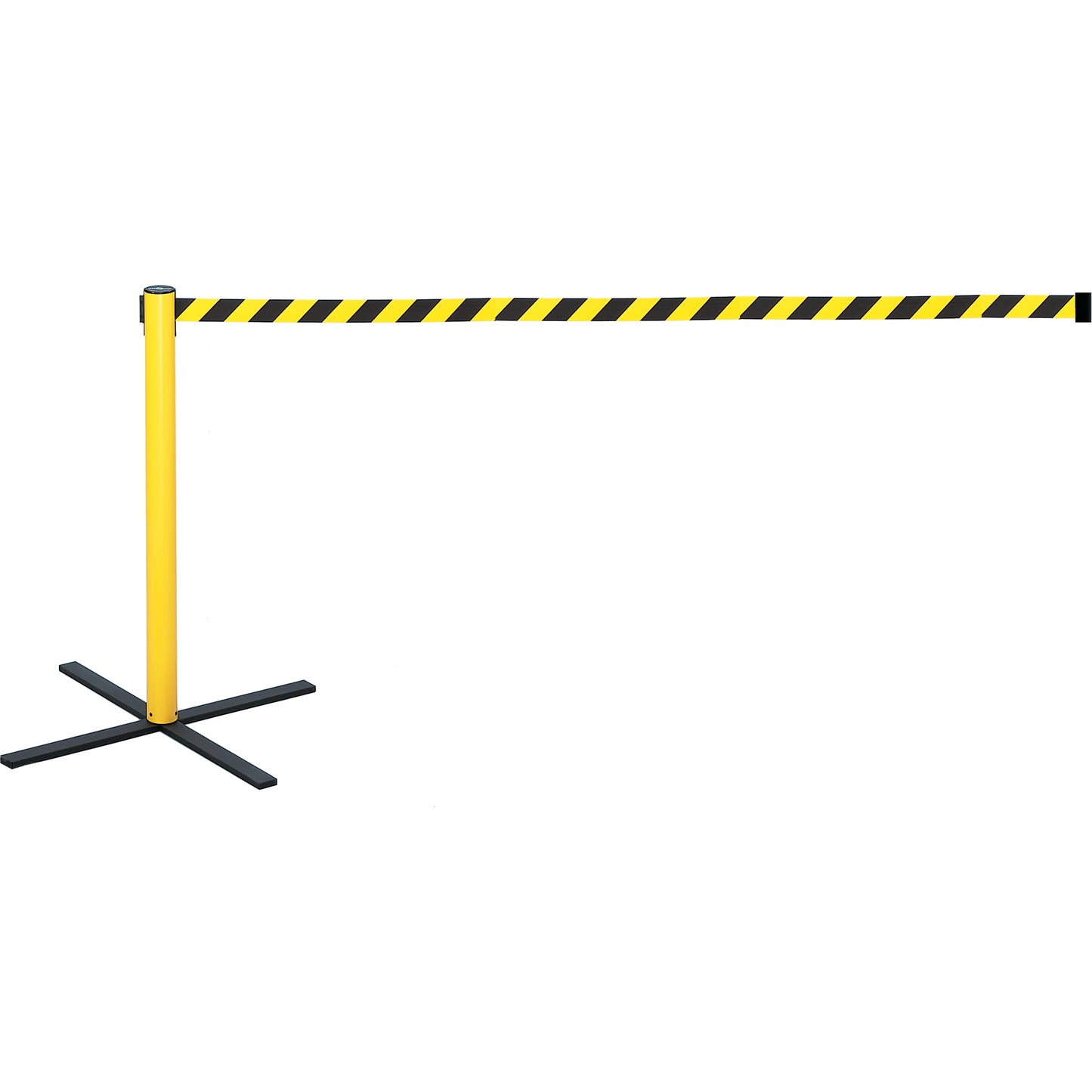 Tensator StowAway® Post Kits, Plastic, 36" H, Black/Yellow Tape, 13' Tape Length