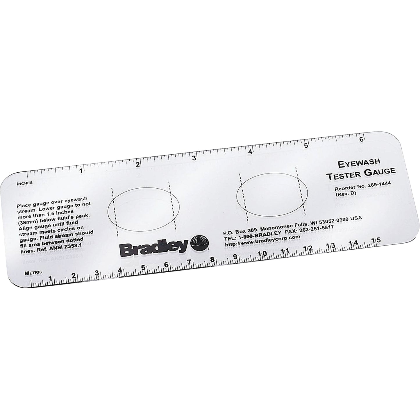 Bradley Eyewash Test Gauges