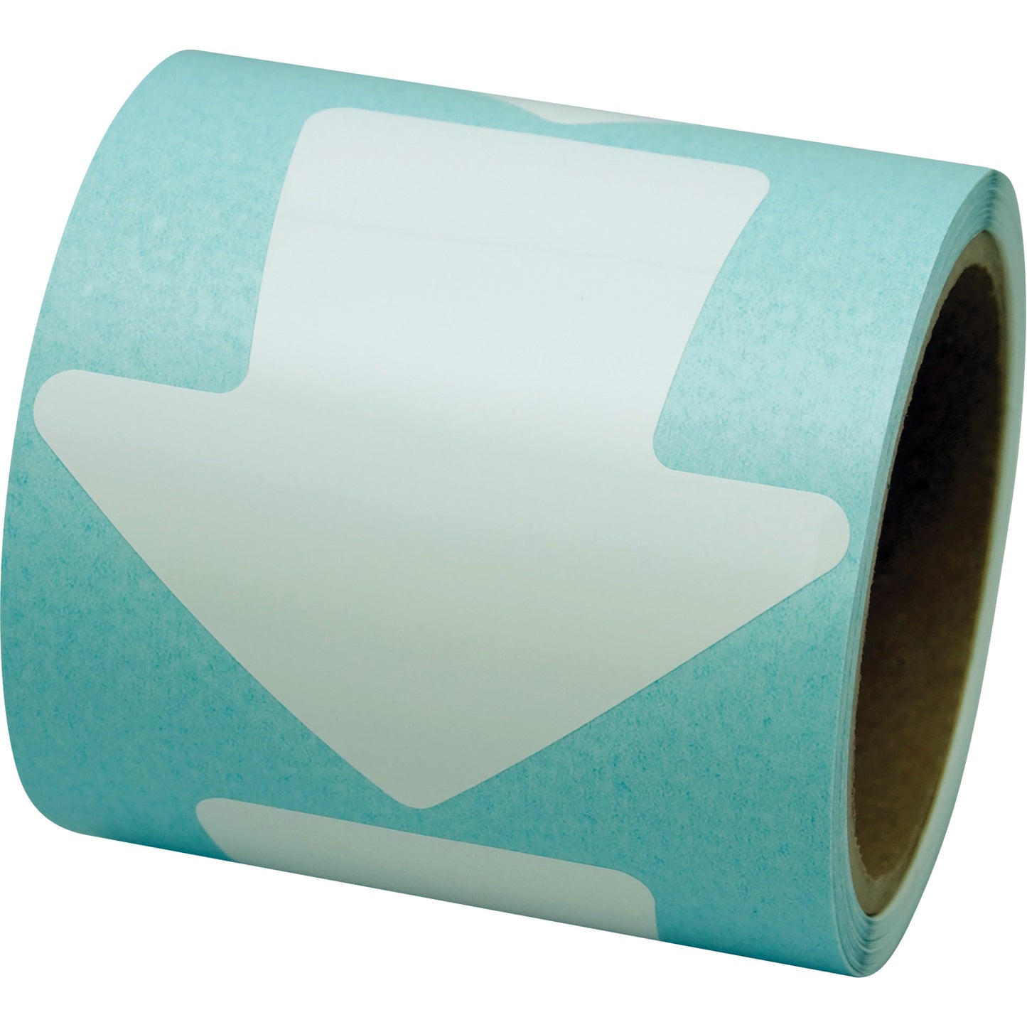 Incom Top Tape & Label Coloured Floor Marking Decals, Arrow, 4" L x 4" W, White, Vinyl