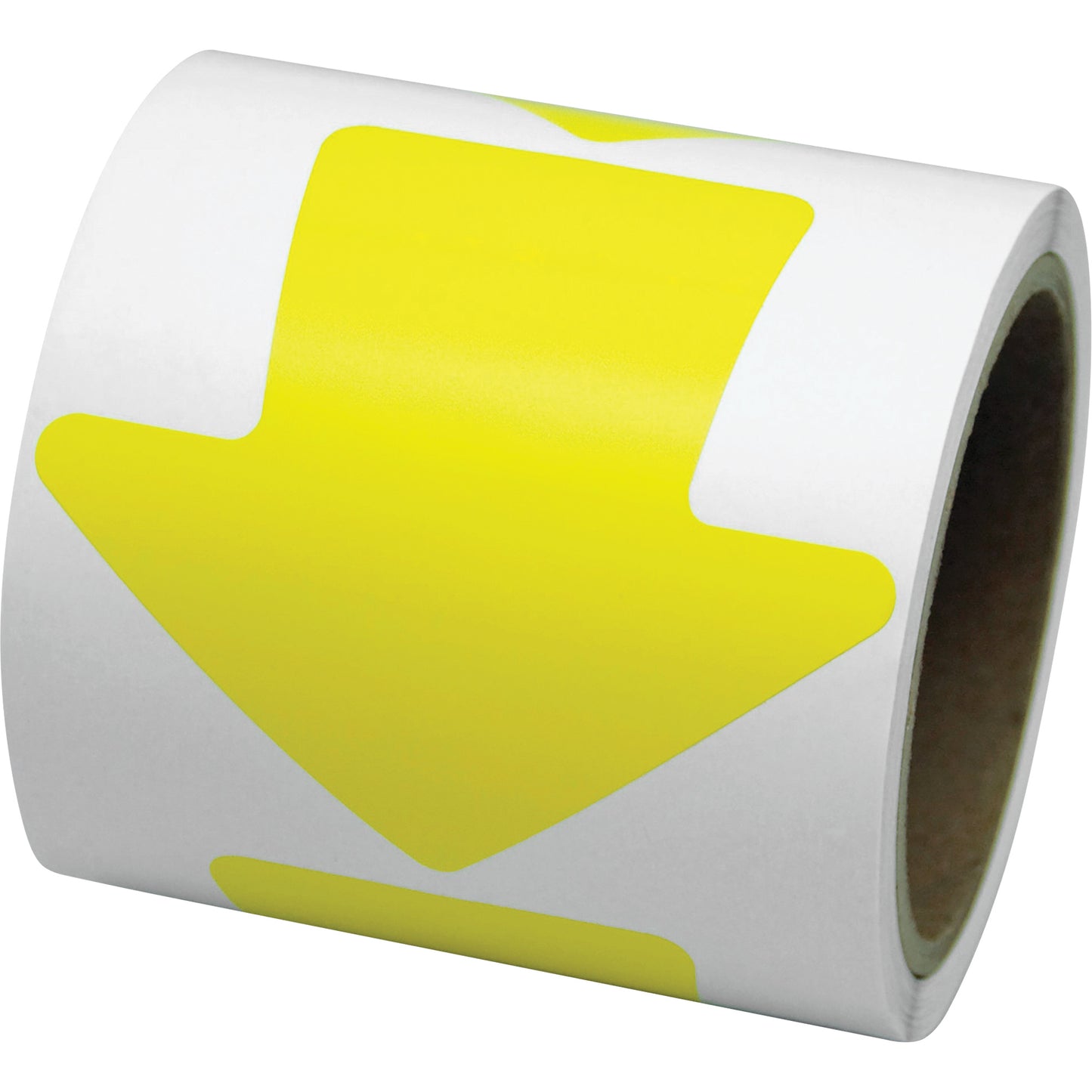 Incom Top Tape & Label Coloured Floor Marking Decals, Arrow, 4" L x 4" W, Yellow, Vinyl