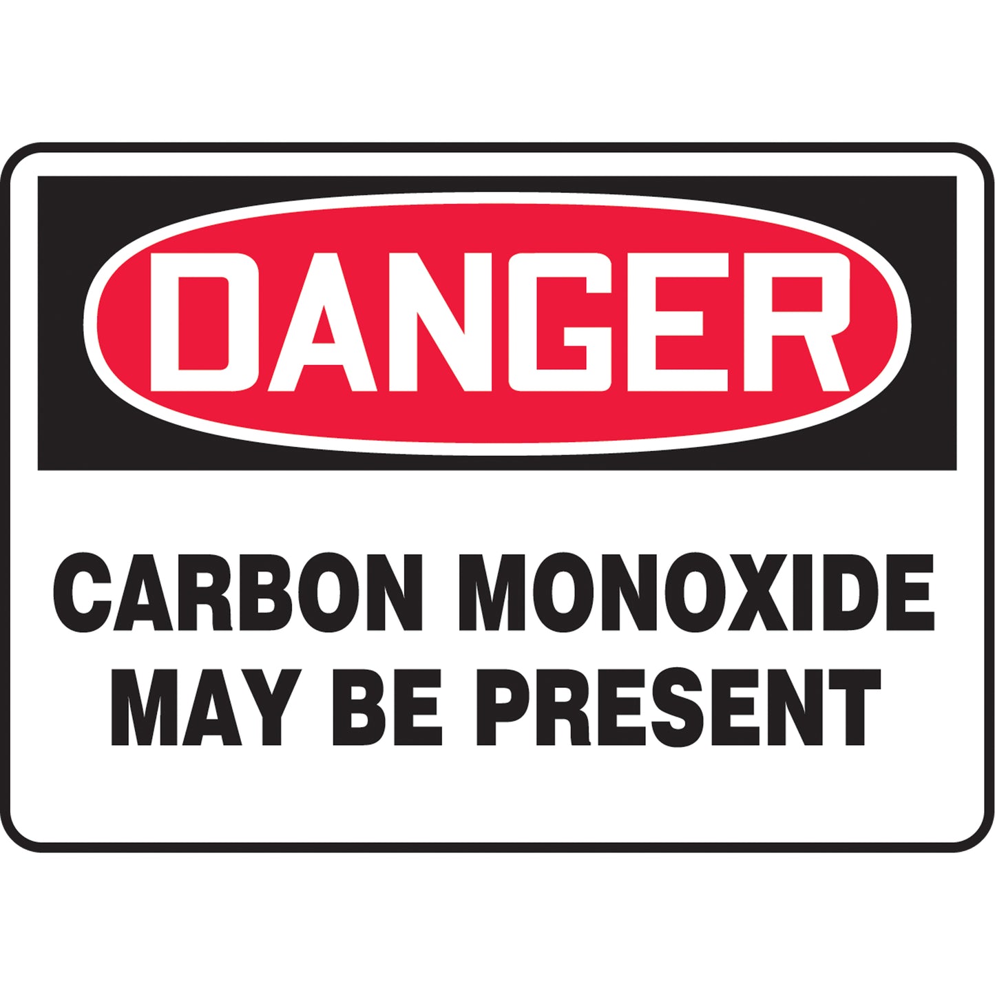 Accuform Signs "Carbon Monoxide" Sign, 10" x 14", Vinyl, English