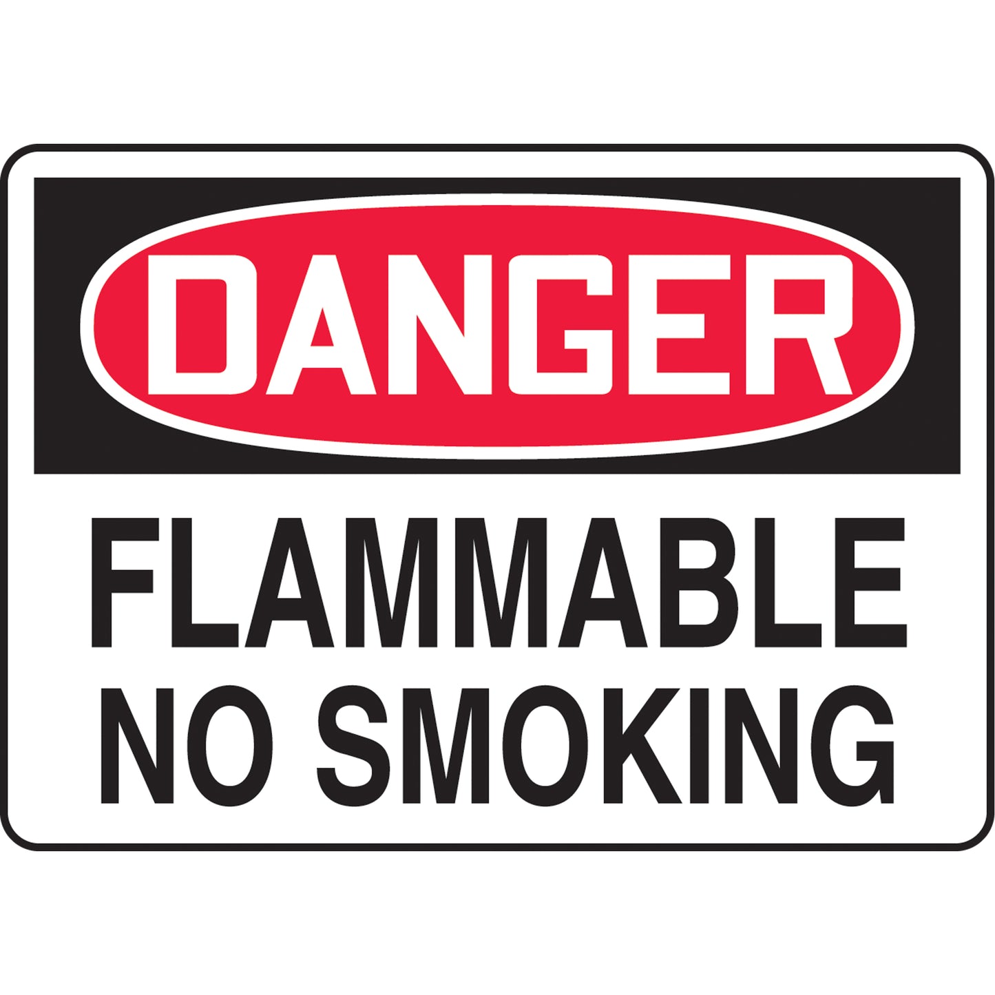 Accuform Signs "Flammable" Sign, 10" x 14", Vinyl, English