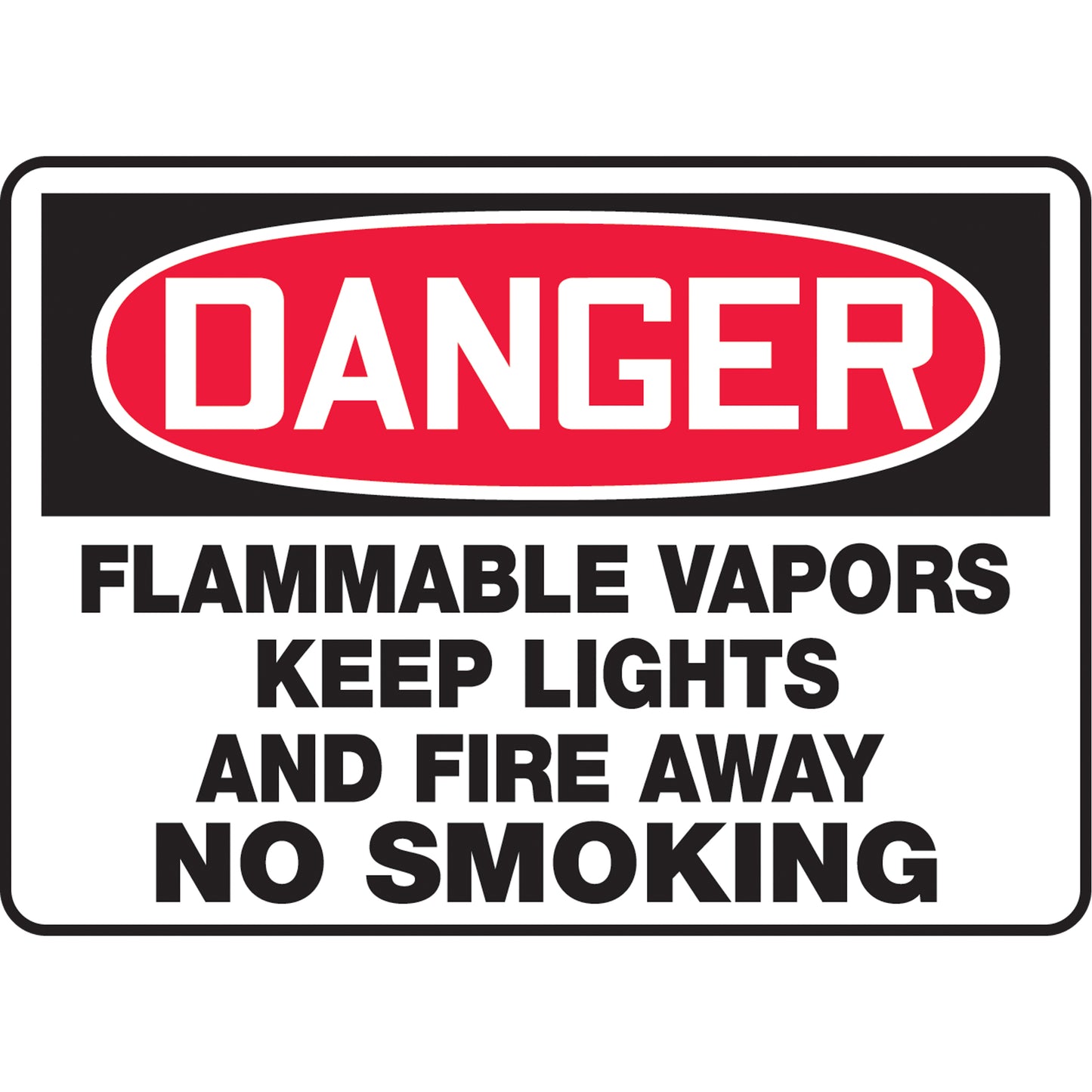 Accuform Signs "Flammable Vapors" Sign, 7" x 10", Vinyl, English