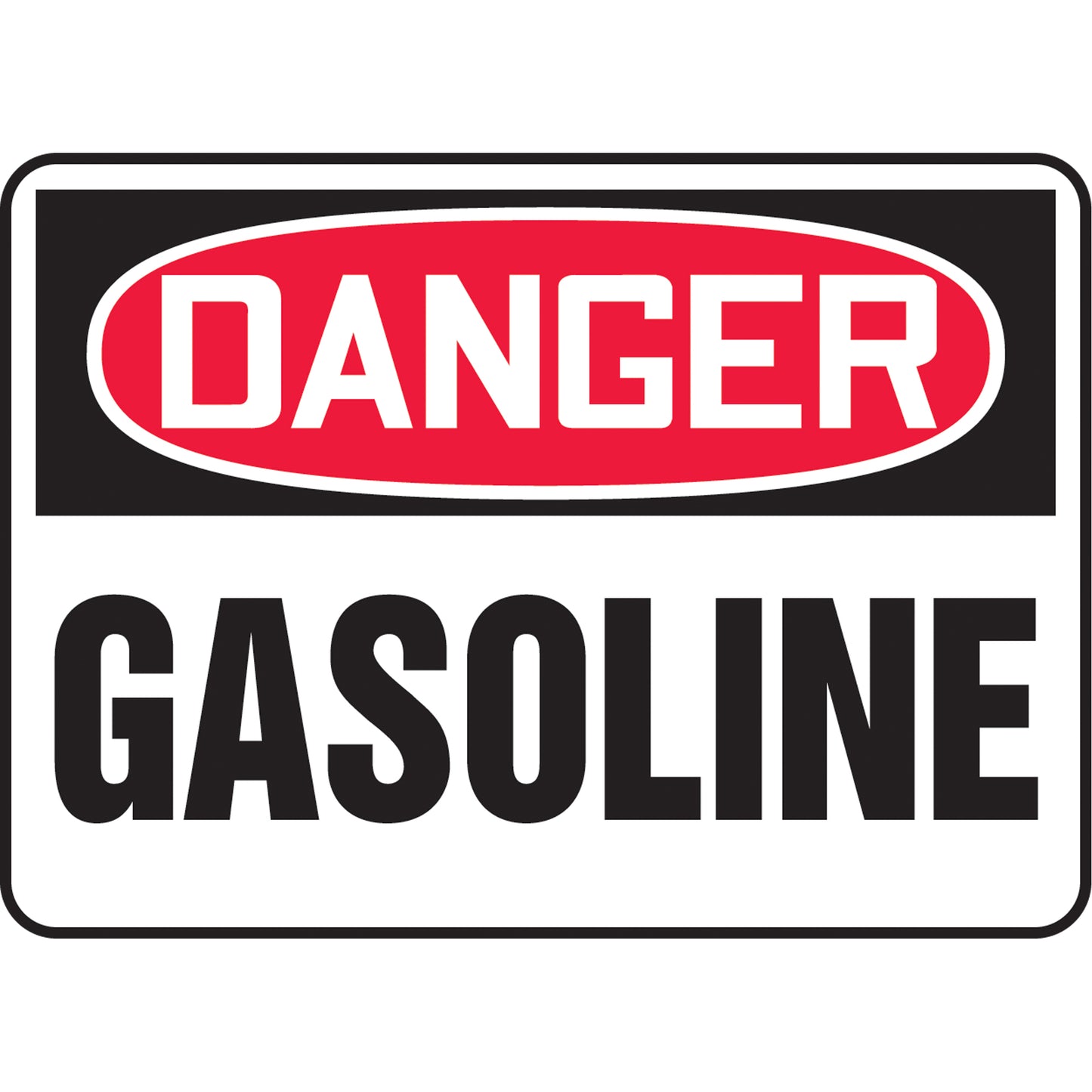 Accuform Signs "Gasoline" Sign, 7" x 10", Vinyl, English