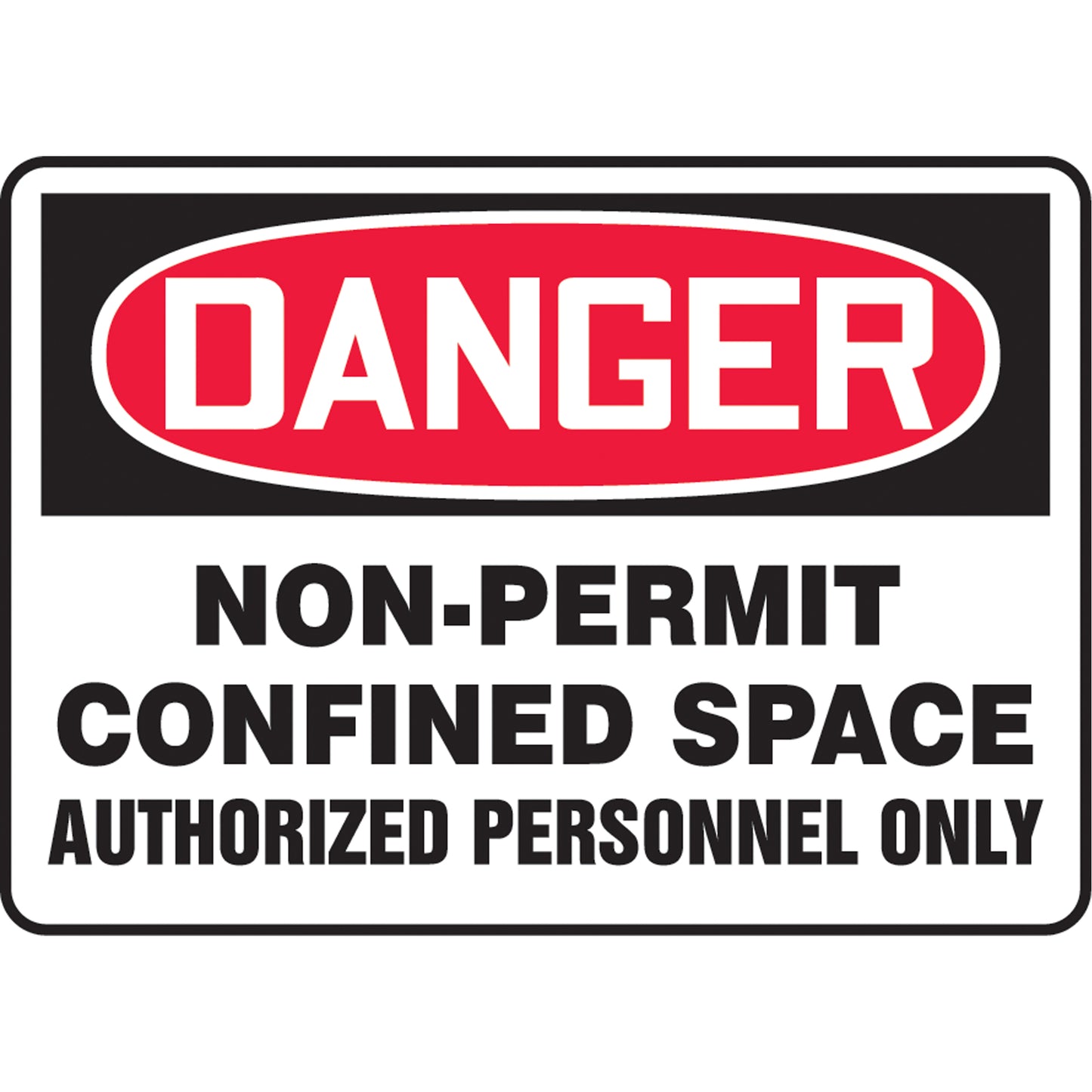 Accuform Signs "Non-Permit Confined Space" Sign, 7" x 10", Vinyl, English