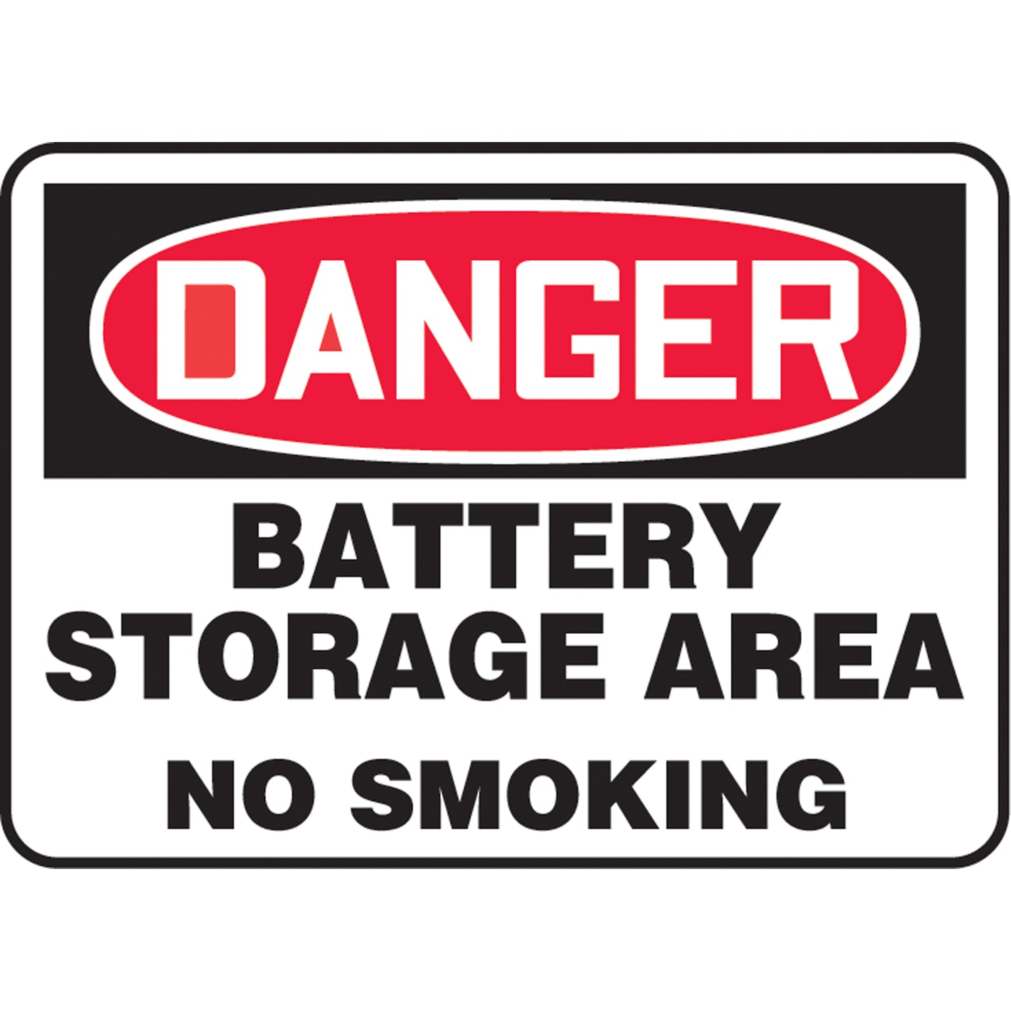 Accuform Signs "Battery Storage Area" Sign, 7" x 10", Aluminum, English
