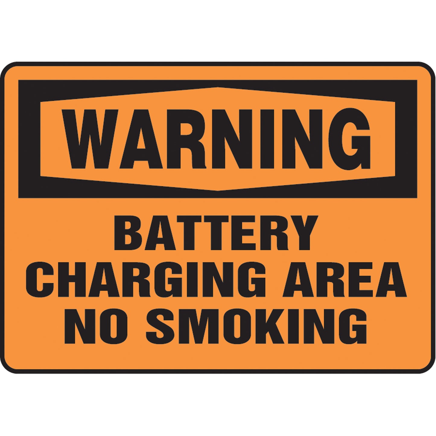 Accuform Signs "Battery Charging Area" Sign, 7" x 10", Aluminum, English