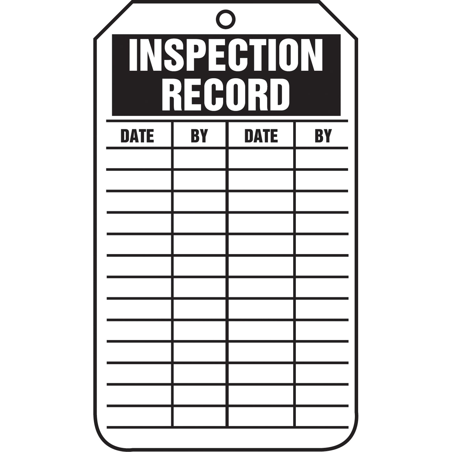 Accuform Signs Inspection Tags, Cardstock, 3-3/8" W x 5-7/8" H, English