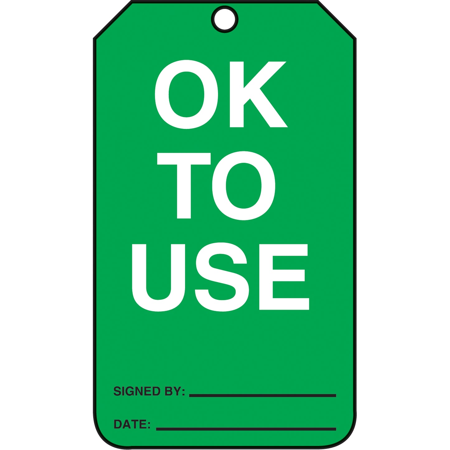 Accuform Signs Safety Tags, Plastic, 3-3/8" W x 5-7/8" H, English