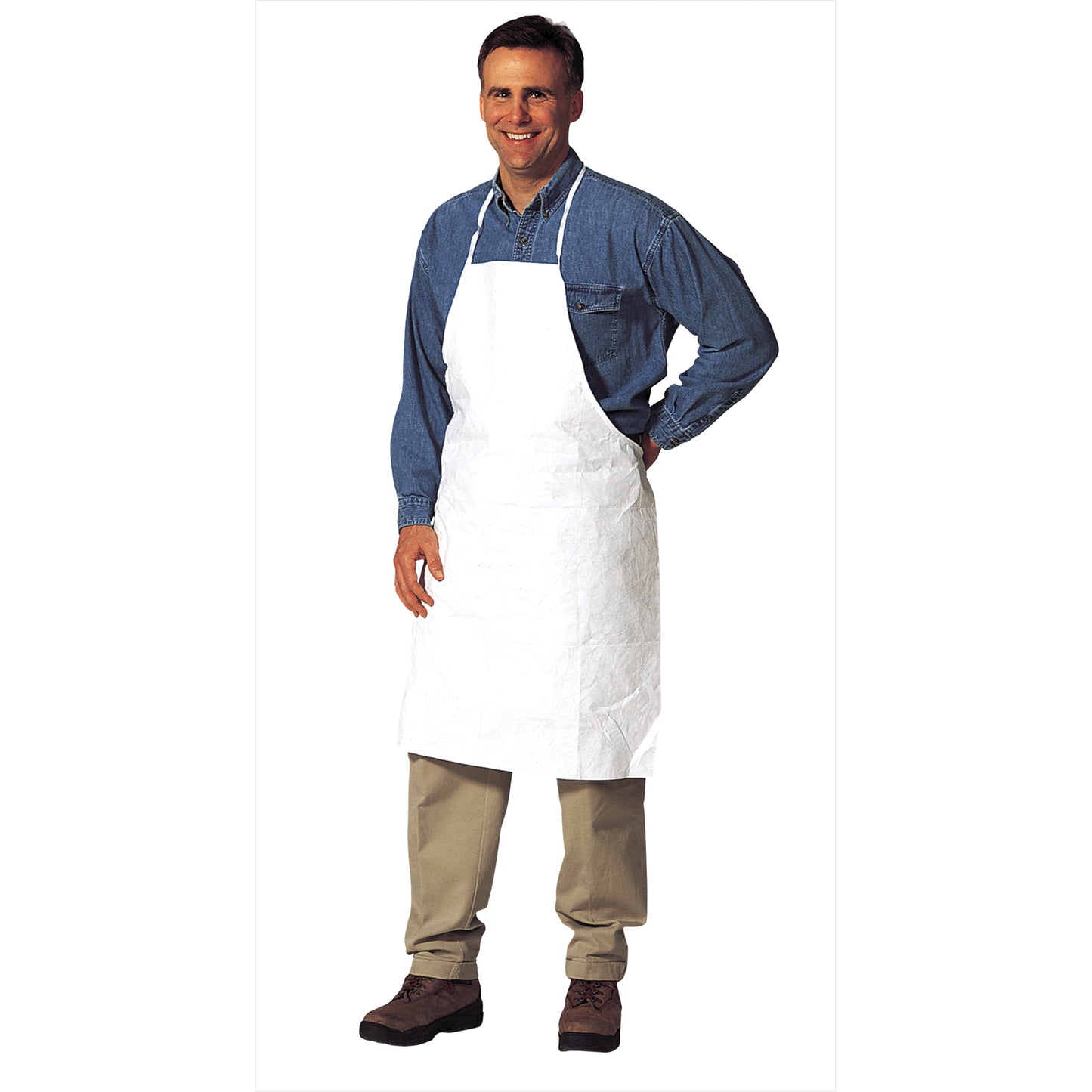 Dupont Personal Protection Apron, Tyvek® 400, White, 28" W x 36" L