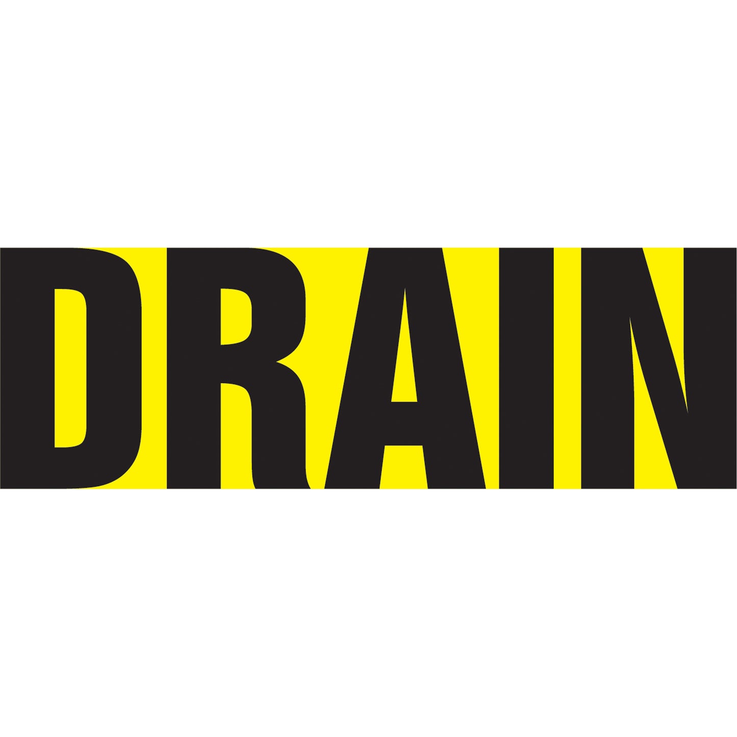 Accuform Signs "Drain" Pipe Marker, Self-Adhesive, 1" H x 8" W, Black on Yellow