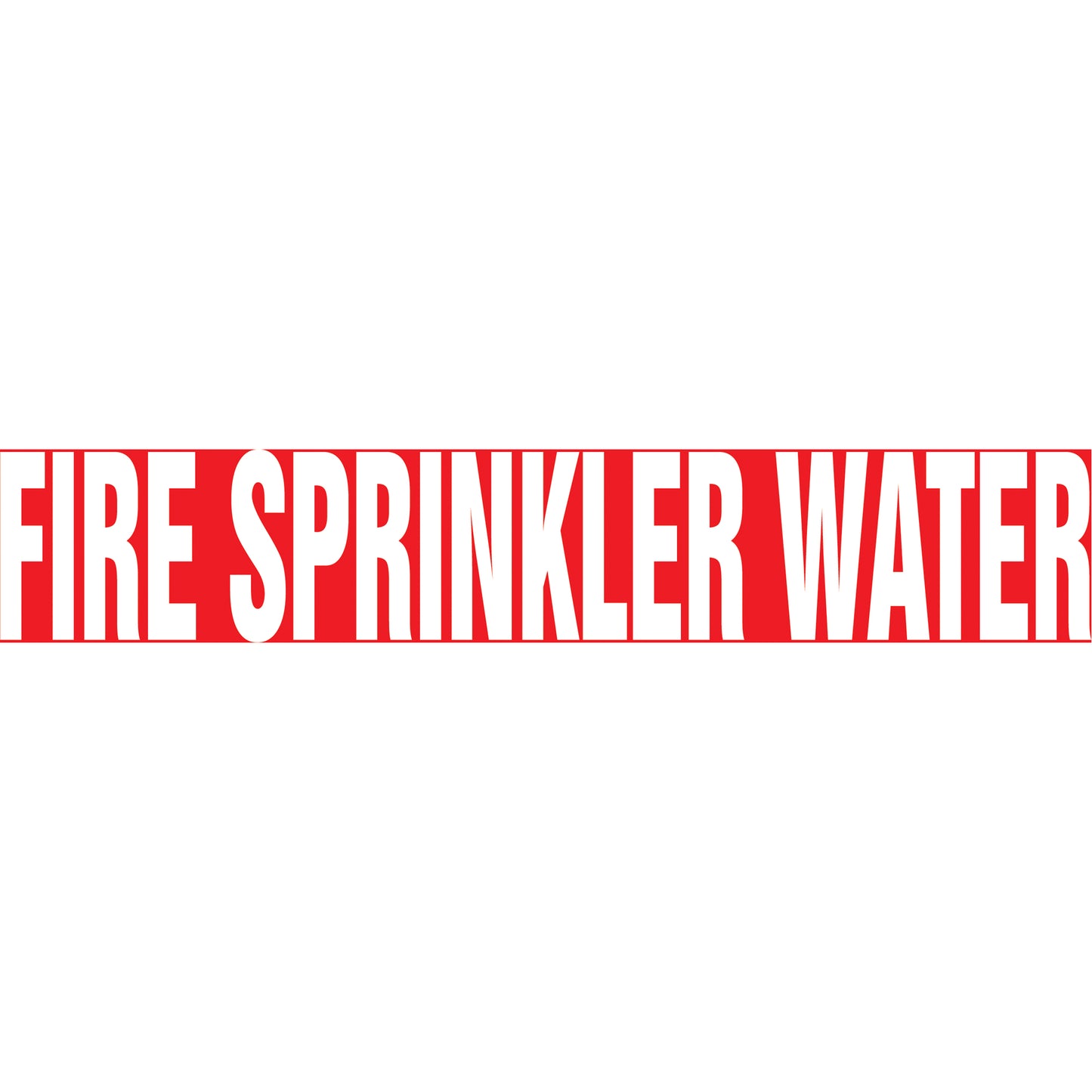 Accuform Signs "Fire Sprinkler Water" Pipe Marker, Self-Adhesive, 2-1/2" H x 12" W, White on Red