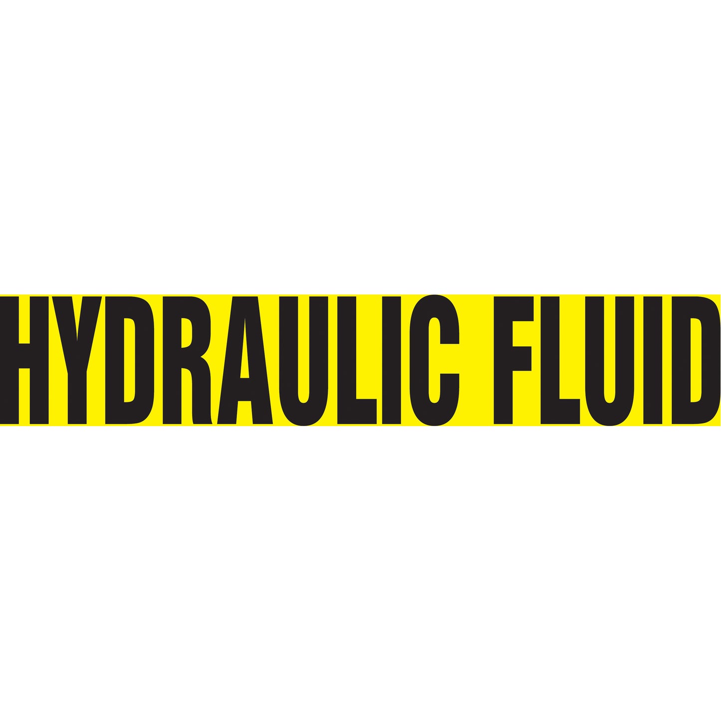 Accuform Signs "Hydraulic Fluid" Pipe Marker, Self-Adhesive, 4" H x 24" W, Black on Yellow