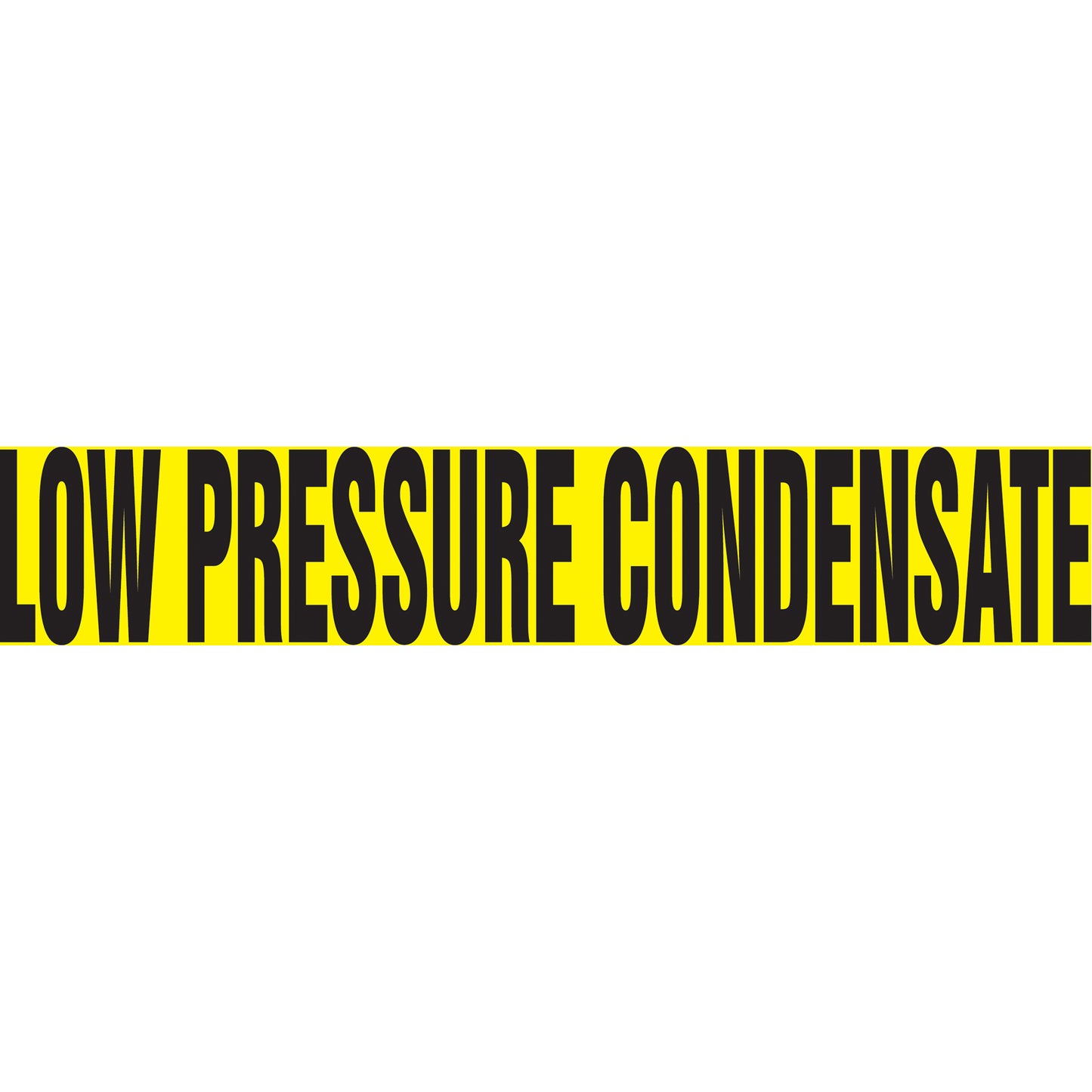 Accuform Signs "Low Pressure Condensate" Pipe Markers, Self-Adhesive, 2-1/2" H x 12" W, Black on Yellow