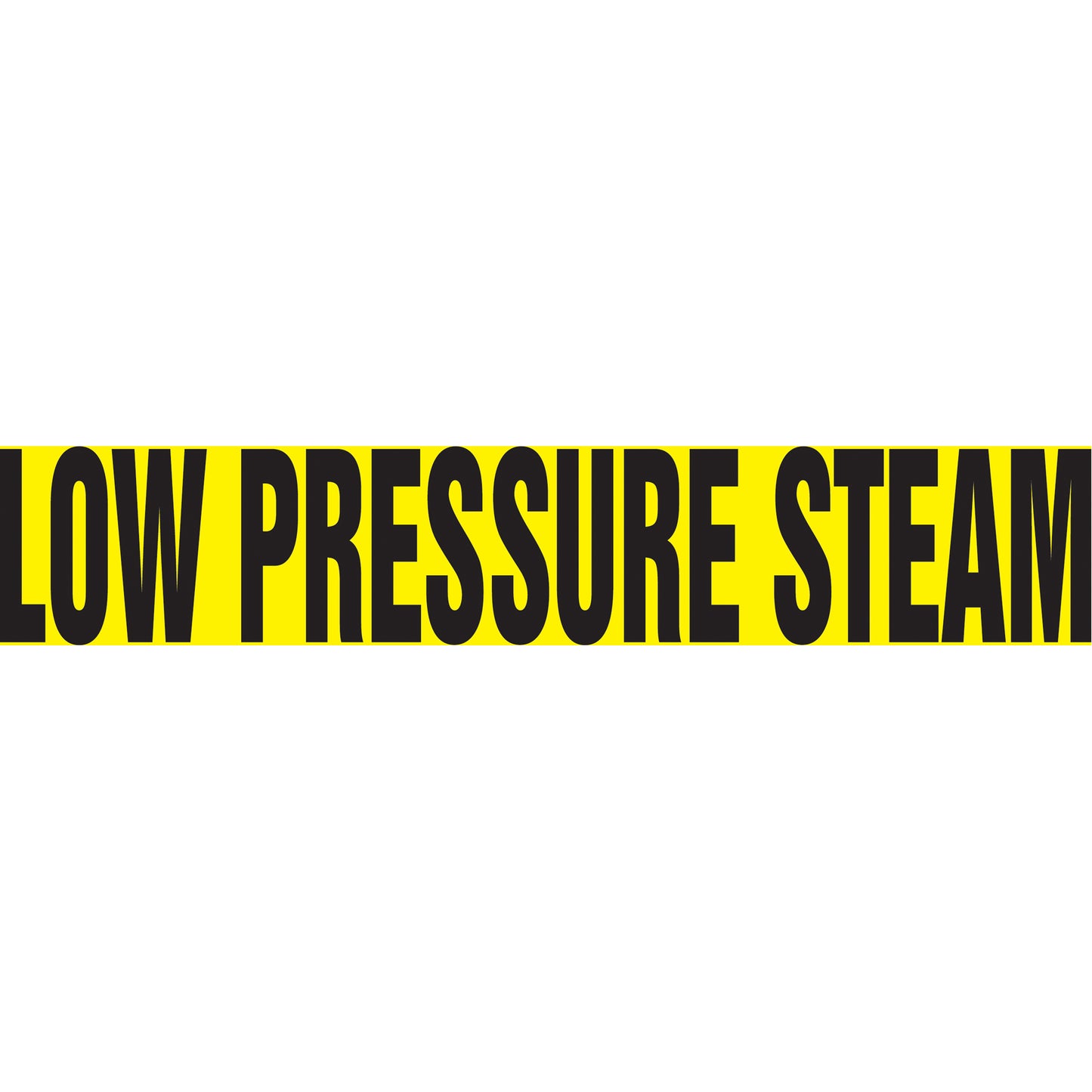 Accuform Signs "Low Pressure Steam" Pipe Markers, Self-Adhesive, 4" H x 24" W, Black on Yellow