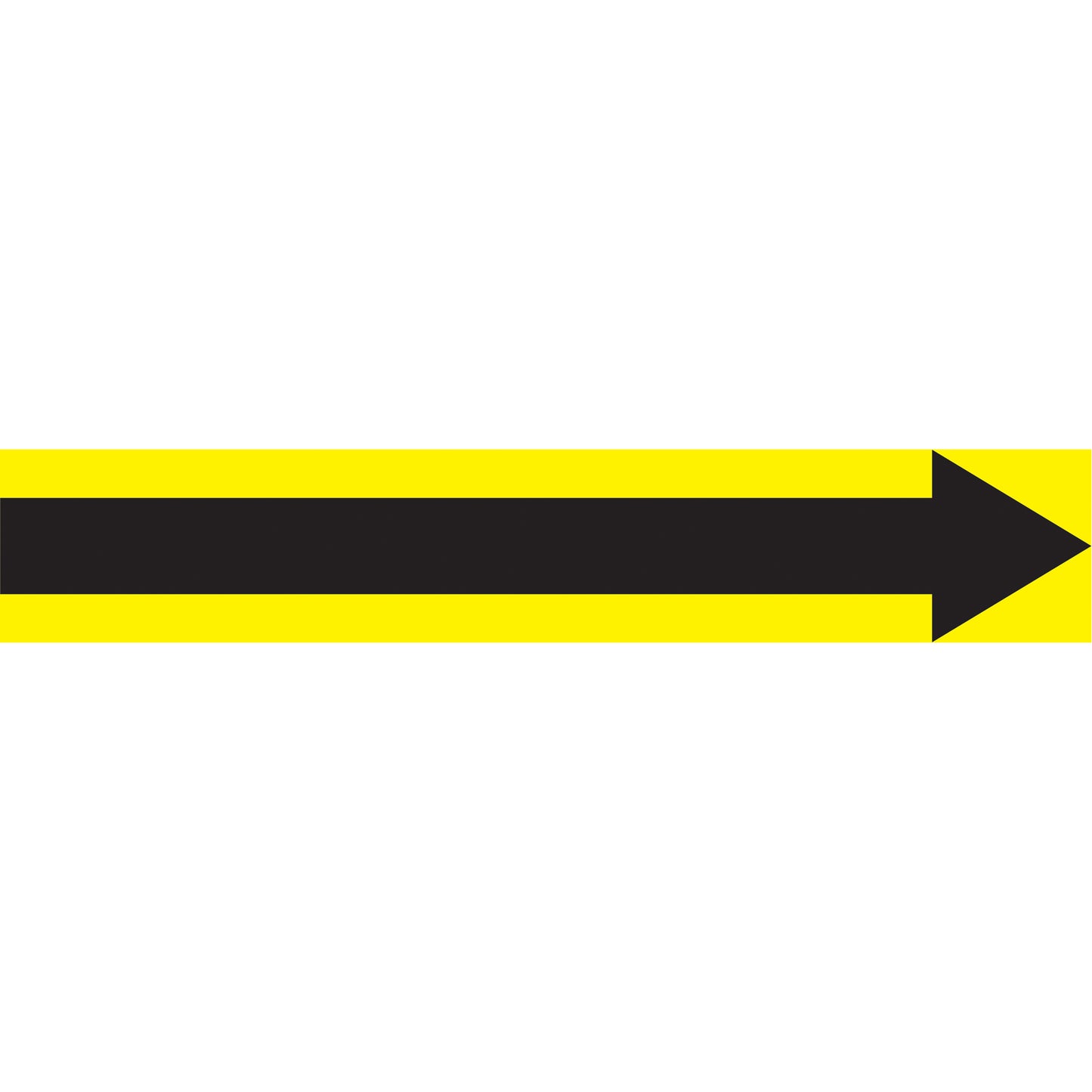 Accuform Signs Arrow Pipe Markers, Self-Adhesive, 4" H x 24" W, Black on Yellow