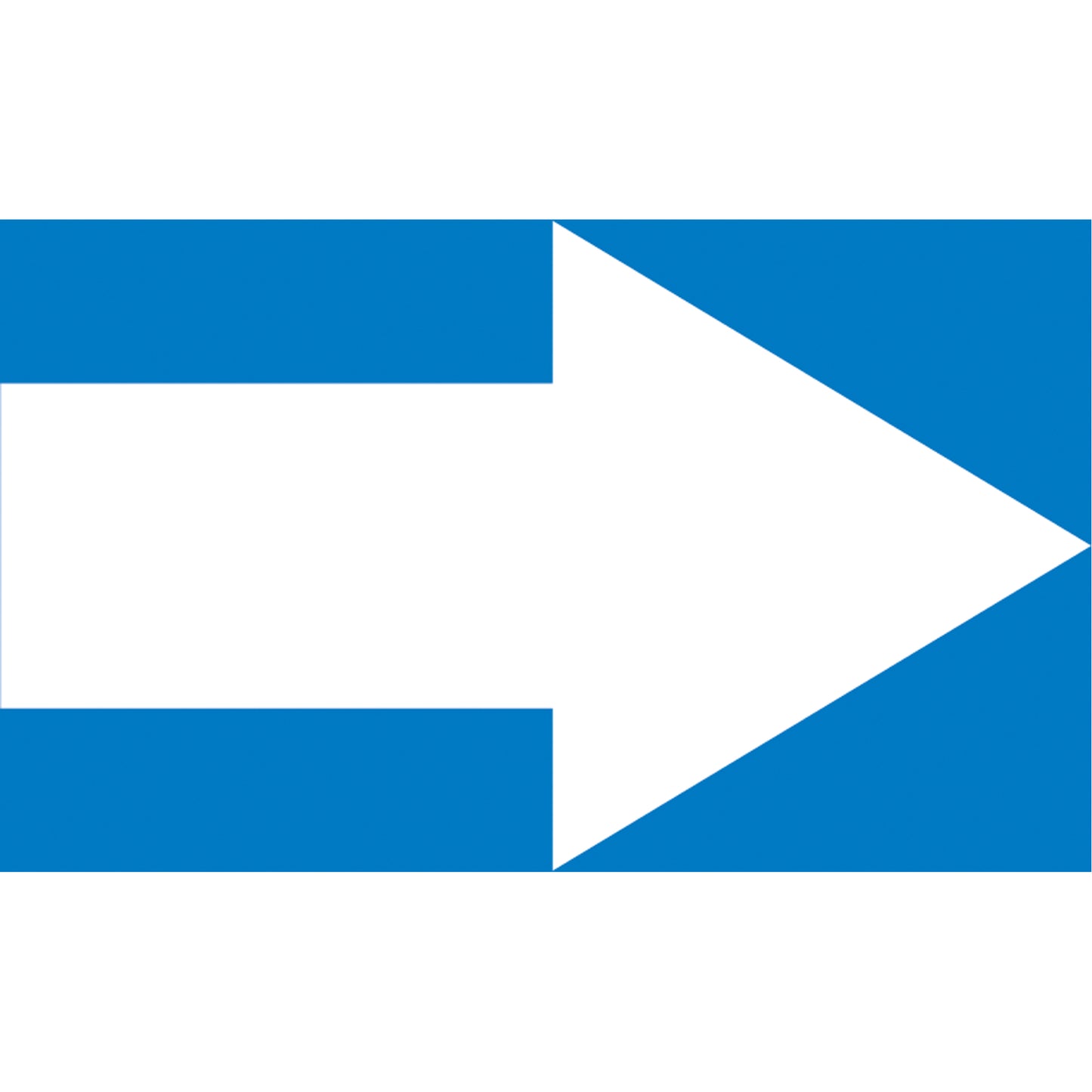 Accuform Signs Arrow Pipe Markers, Self-Adhesive, 1" H x 8" W, White on Blue