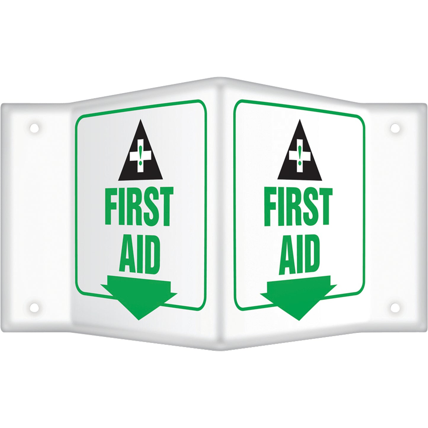 Accuform Signs "First Aid" Projection™ Sign, 6" x 8-1/2", Plastic, English with Pictogram