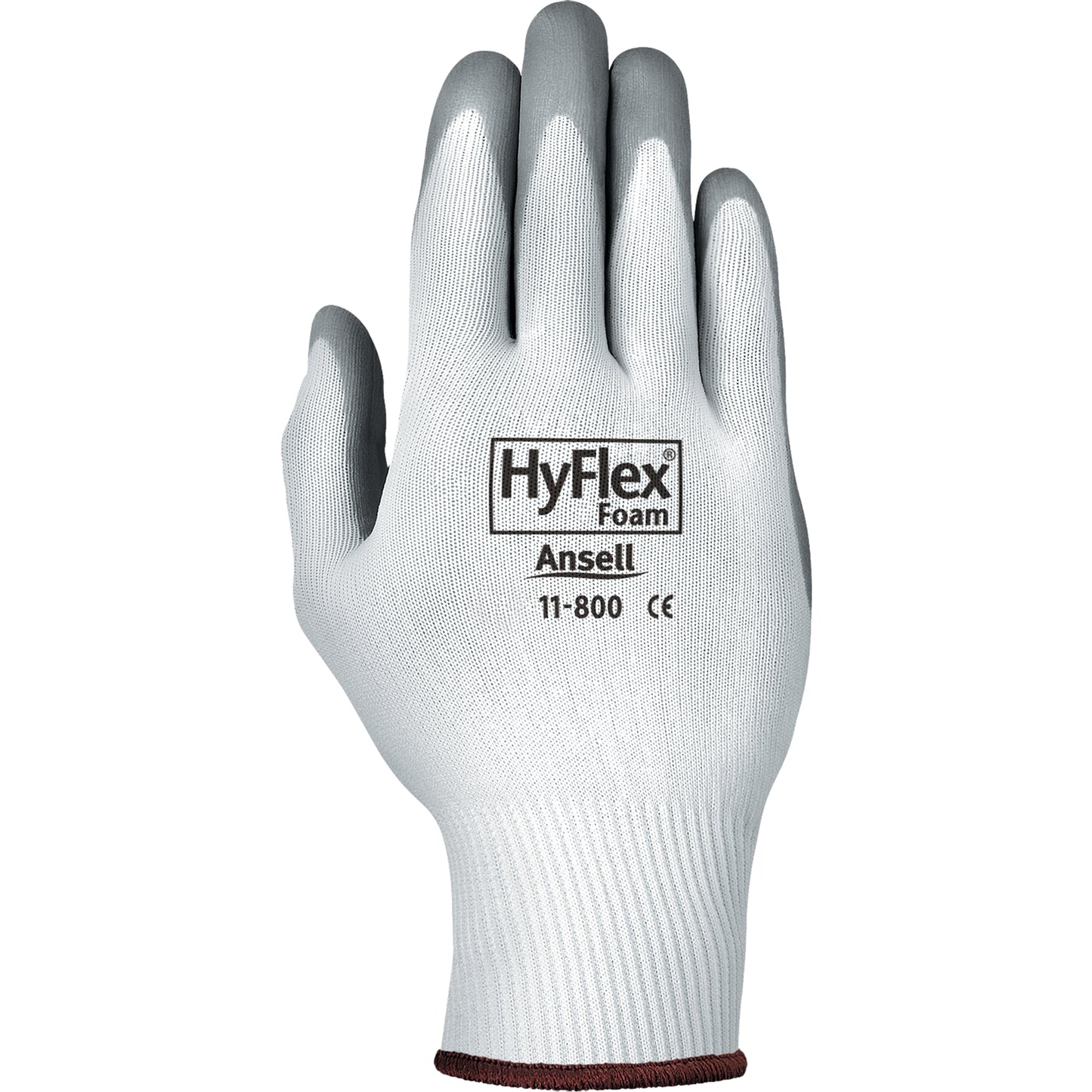 Ansell Hyflex® 11-800 Gloves, 9/Large, Foam Nitrile Coating, 15 Gauge, Nylon Shell