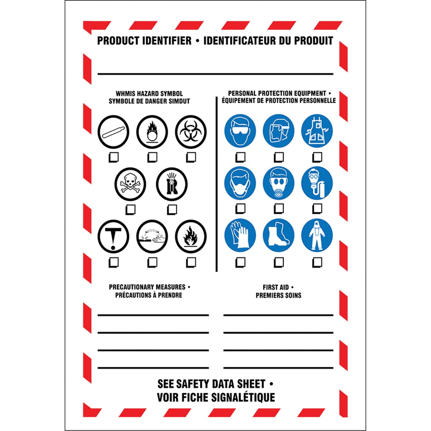 Accuform Signs Product Identifier Data Label, Vinyl, Sheet, 7" L x 10" W
