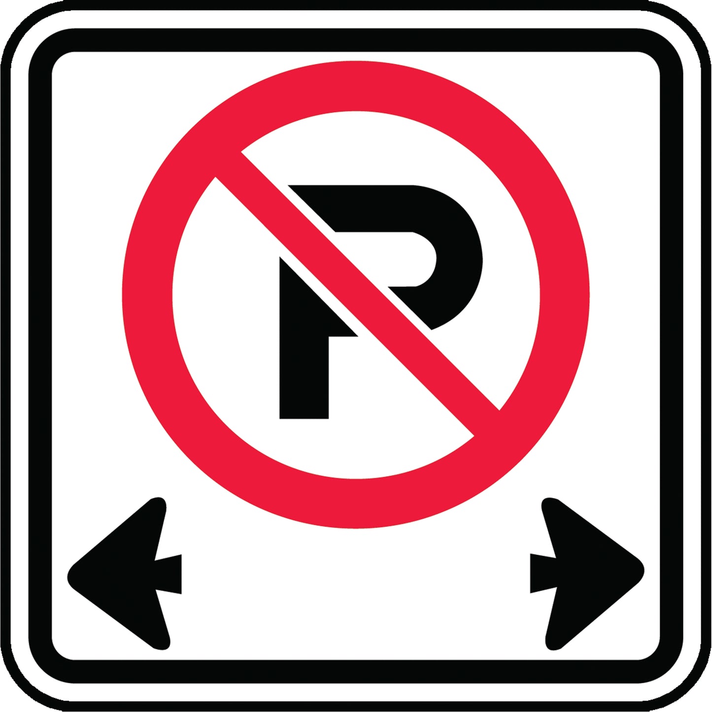 Accuform Signs No Parking Sign, 24" x 24", Aluminum, Pictogram