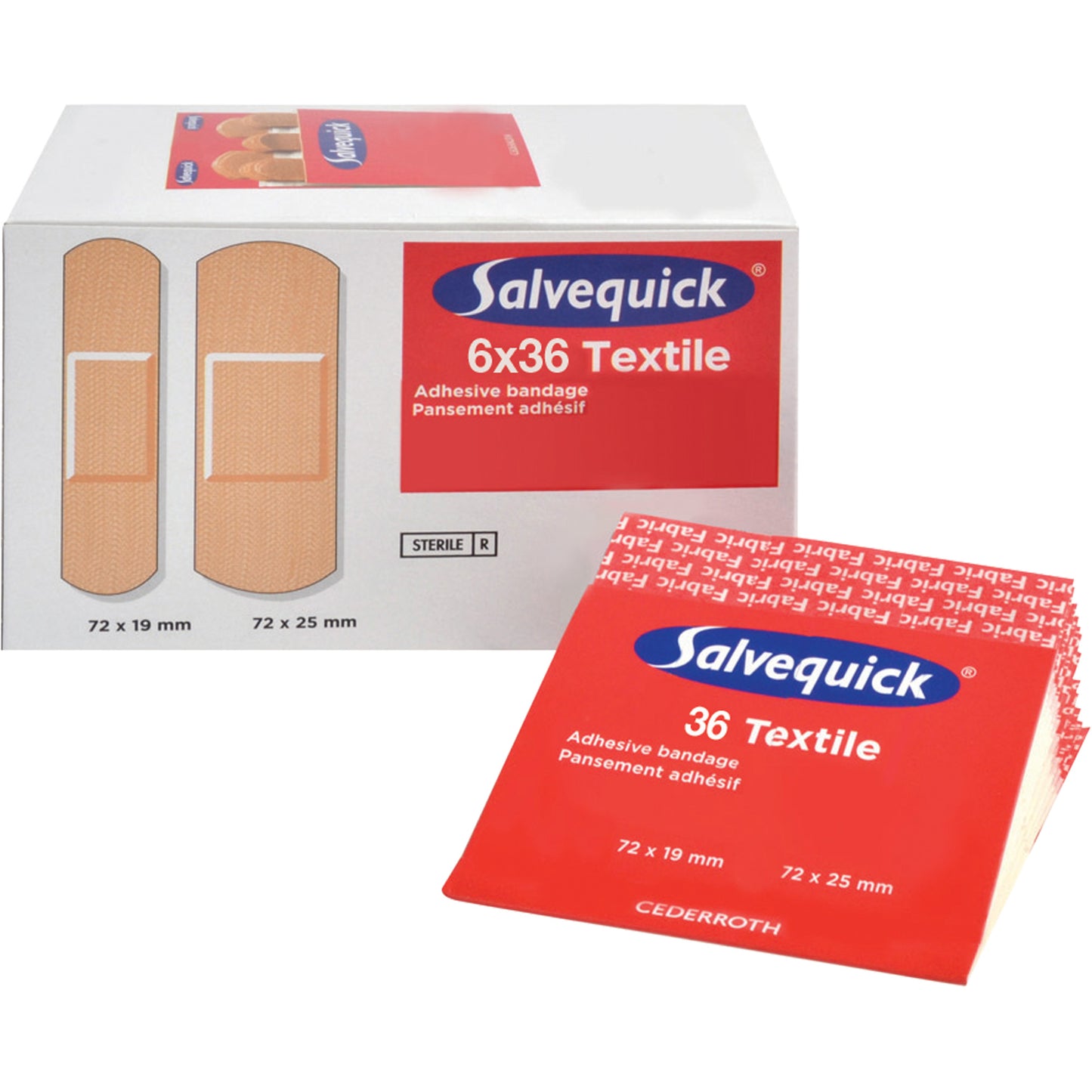 Safecross Salvequick® Bandage Dispensing Systems Refills, Rectangular/Square, Fabric, Sterile