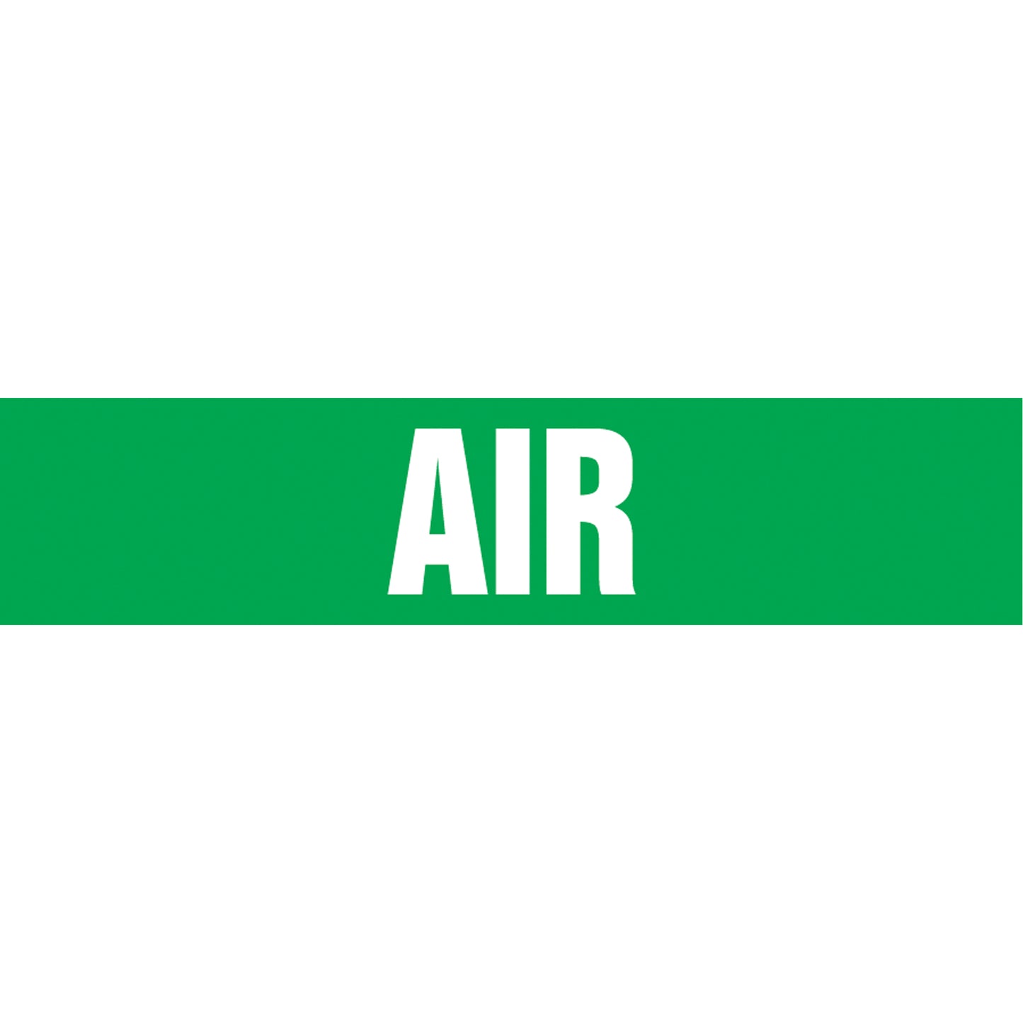 Accuform Signs Snap Tite™ "Air" Pipe Marker, Snap-On, 9" H x 8" W, White on Green