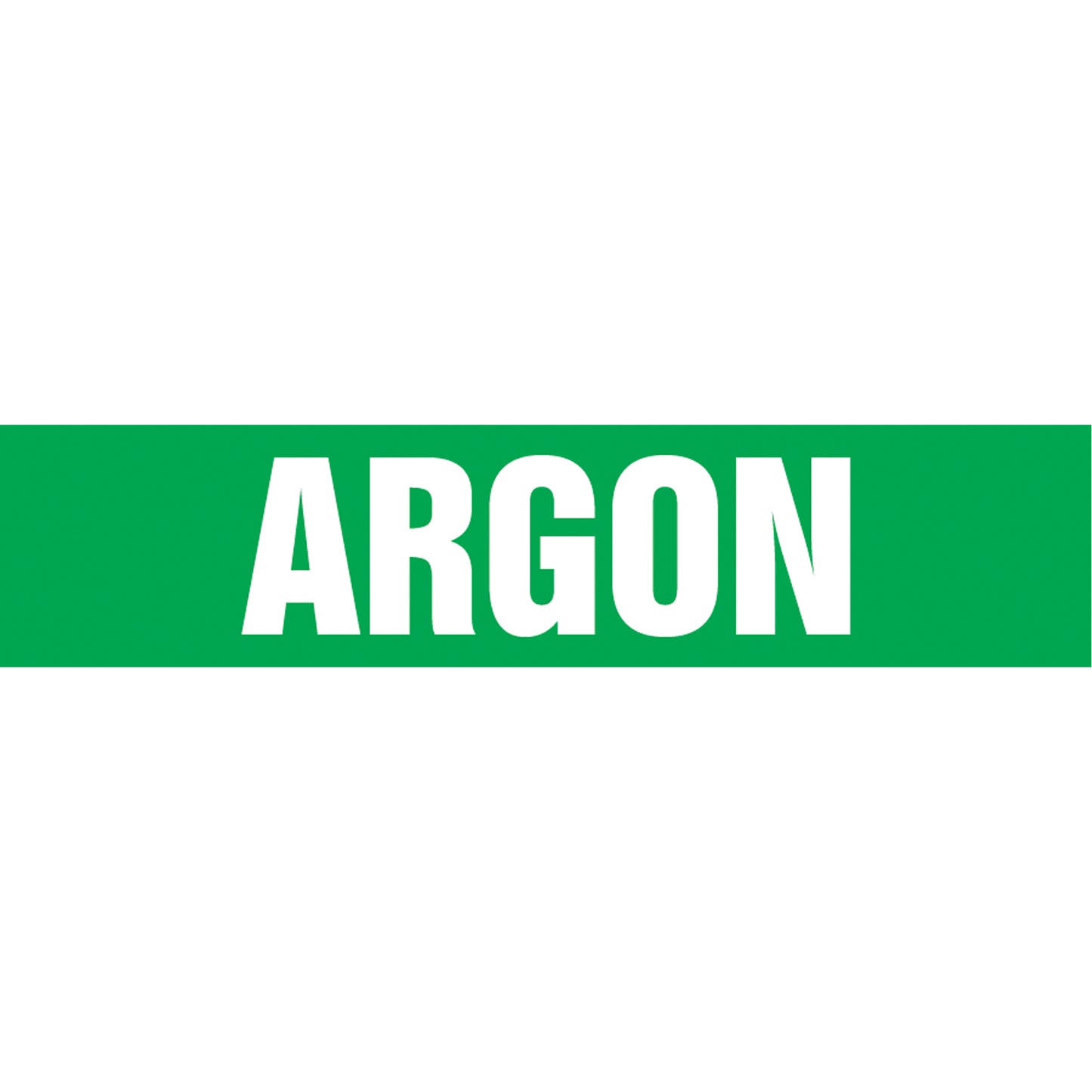 Accuform Signs "Argon" Pipe Marker, Self-Adhesive, 1-1/2" H x 8" W, White on Green