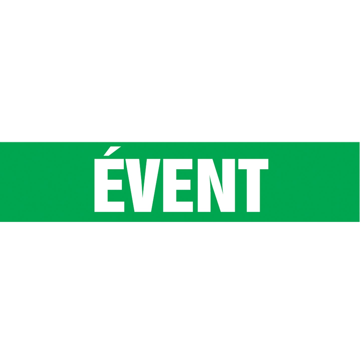Accuform Signs "Évent" Pipe Markers, Self-Adhesive, 4" H x 24" W, White on Green