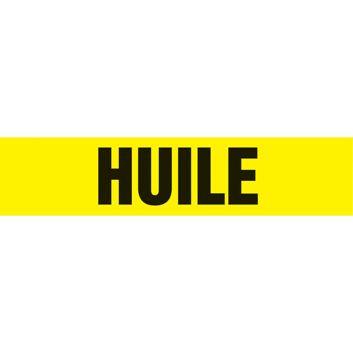 Accuform Signs "Huile" Pipe Marker, Self-Adhesive, 4" H x 24" W, Black on Yellow