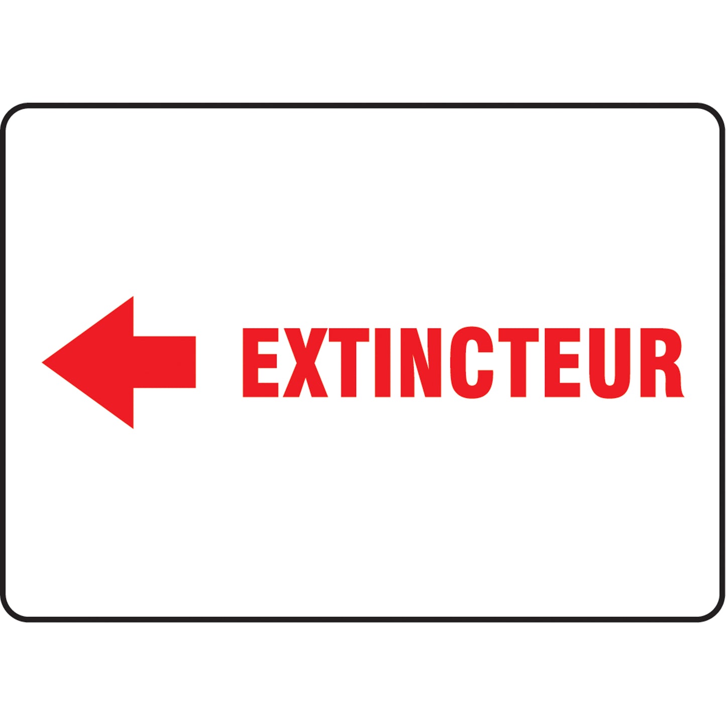 Accuform Signs "Extincteur" Sign, 10" x 14", Vinyl, French with Pictogram