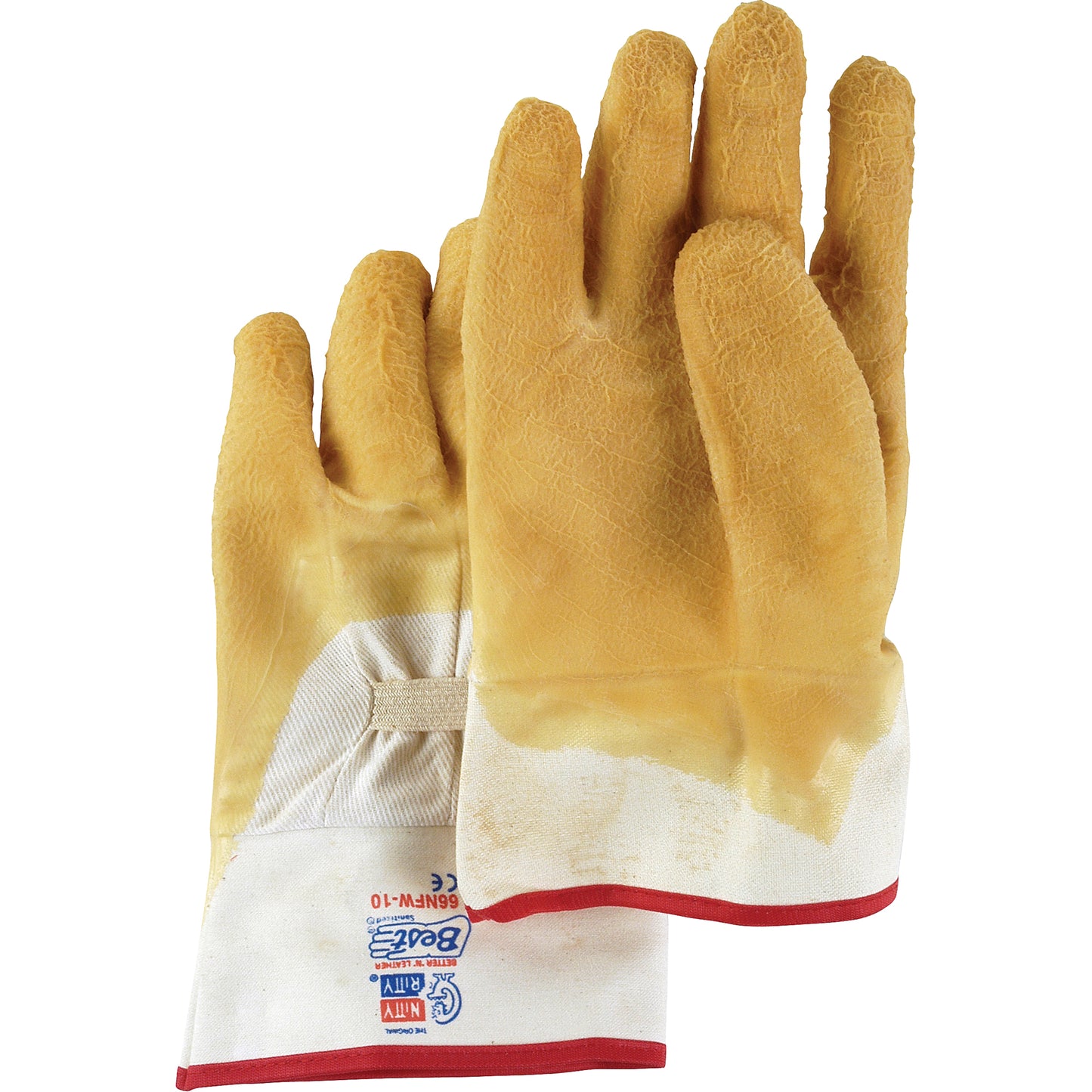 Showa Nitty Gritty® Coated Gloves, 10/Large, Rubber Latex Coating, Cotton Shell