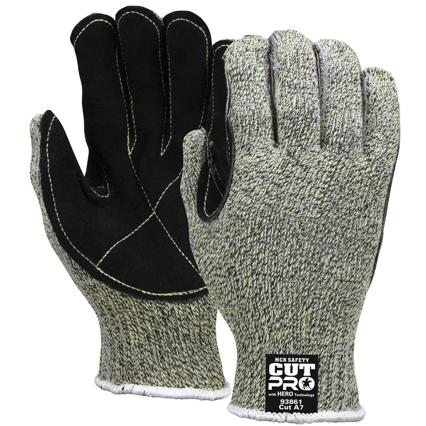 Mcr Safety Hero™ Cut Resistant Gloves, Size X-Large/10, 7 Gauge, Stainless Steel/Kevlar®/HDPE Shell, ANSI/ISEA 105 Level 4
