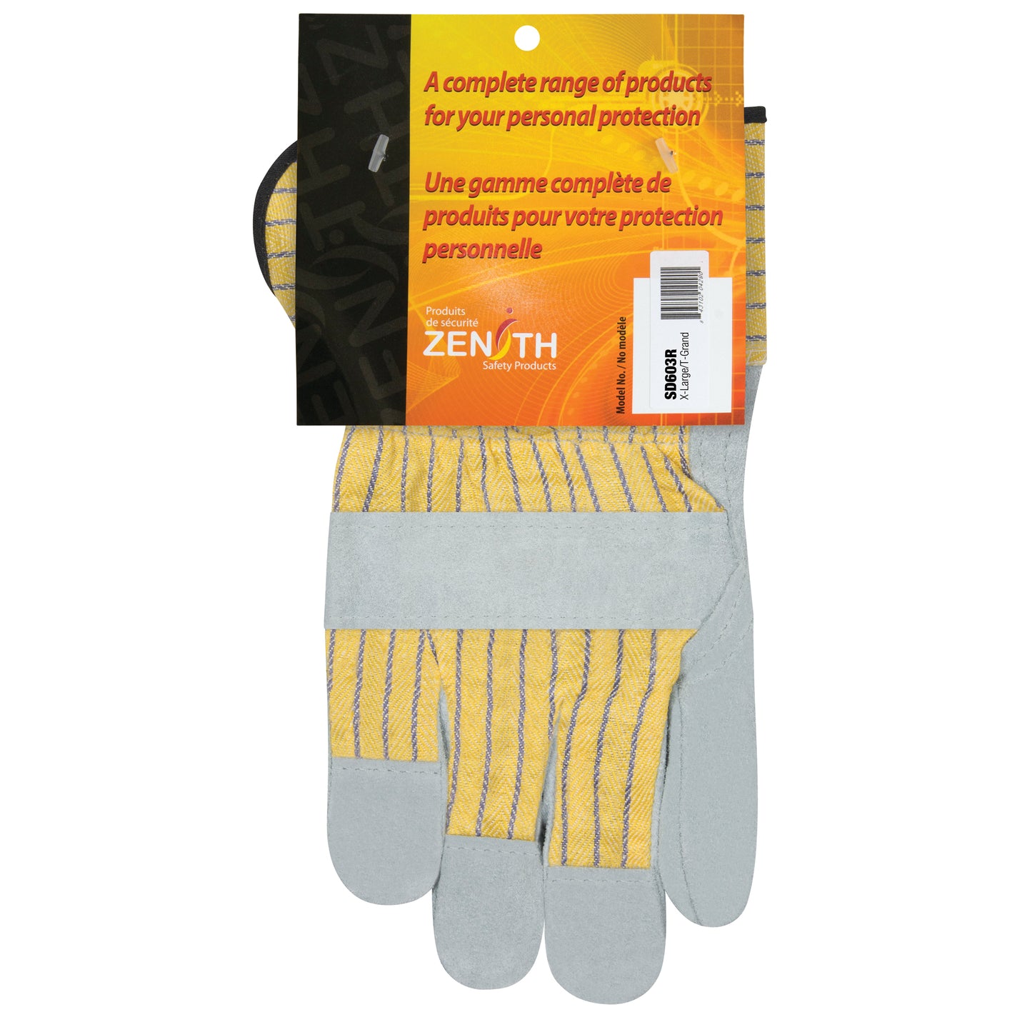 Zenith Safety Products Superior Quality Fitters Gloves, X-Large, Split Cowhide Palm, Cotton Inner Lining