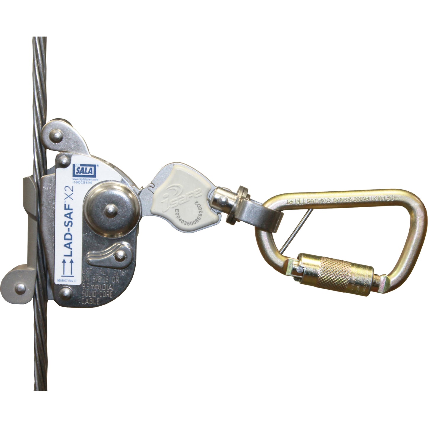 3M DBI Sala Fall Protection Lad-Saf™ X2 Detachable Cable Sleeve, 5/8"/3/8" Rope Diameter
