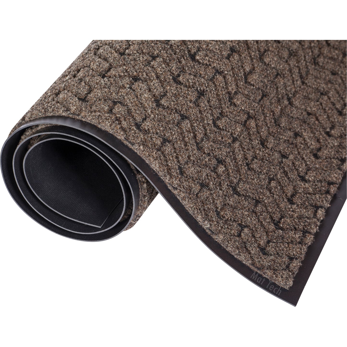 Mat Tech Tire-Track™ Entrance Mat, Wiper/Scraper, 4' x 6' x 3/8", Brown