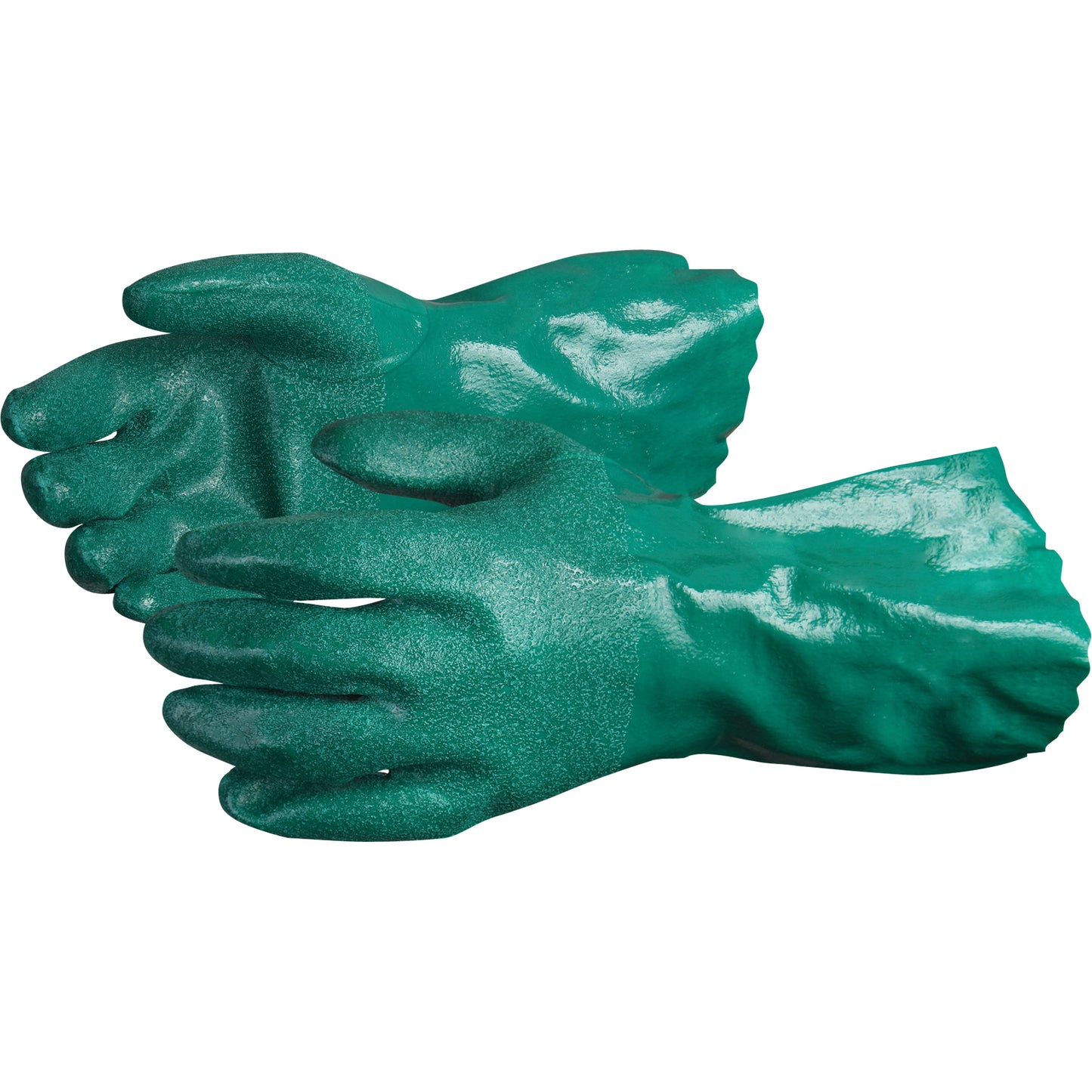 Superior Glove Works Ltd. Chemstop™ Gloves with Crushed Ceramic-Powder Grip Finish, Size Medium/8, 12" L, Nitrile, Cotton Jersey Inner Lining, 40-mil