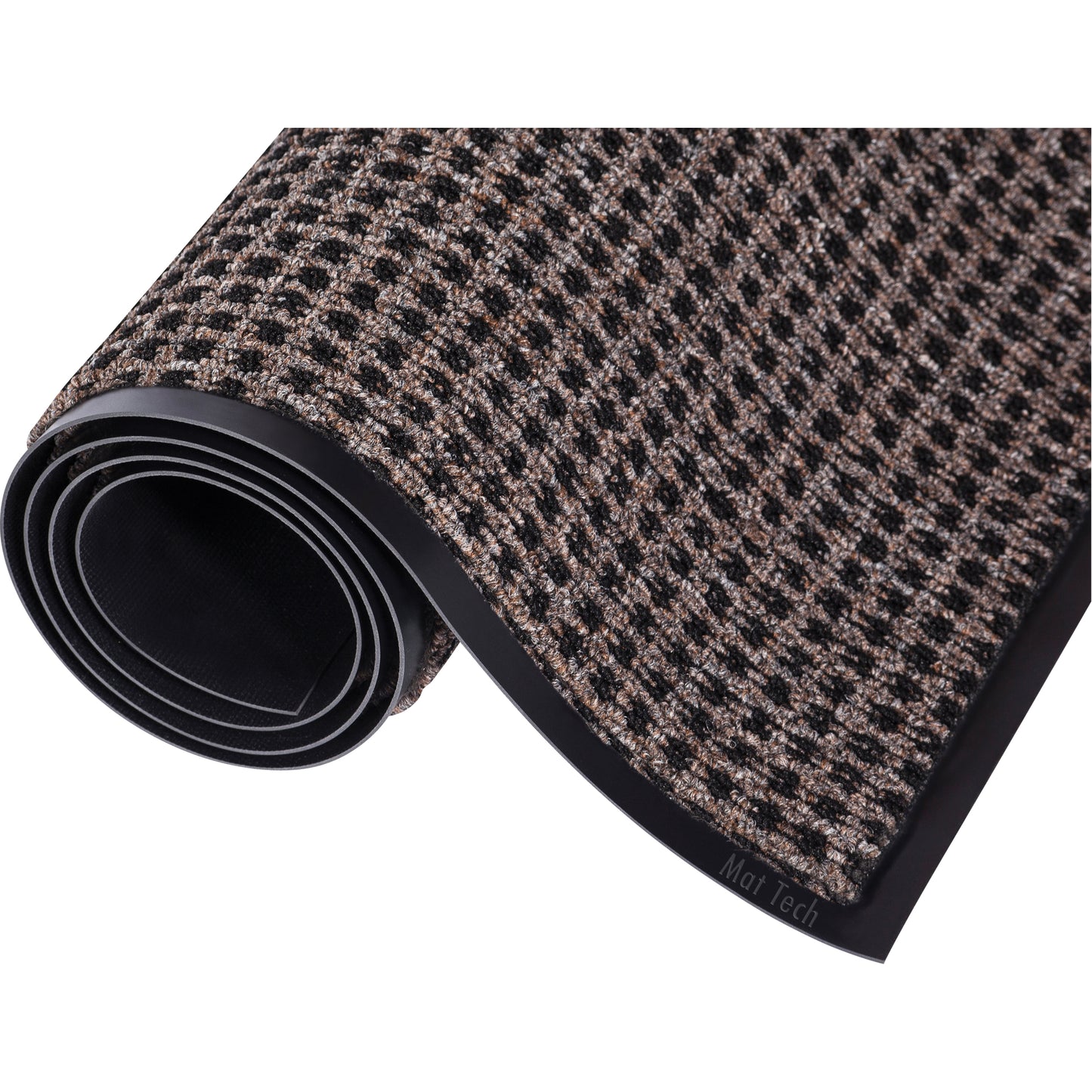 Mat Tech Oxford™ Mat, Wiper, 6' x 57' x 7/16", Brown/Black
