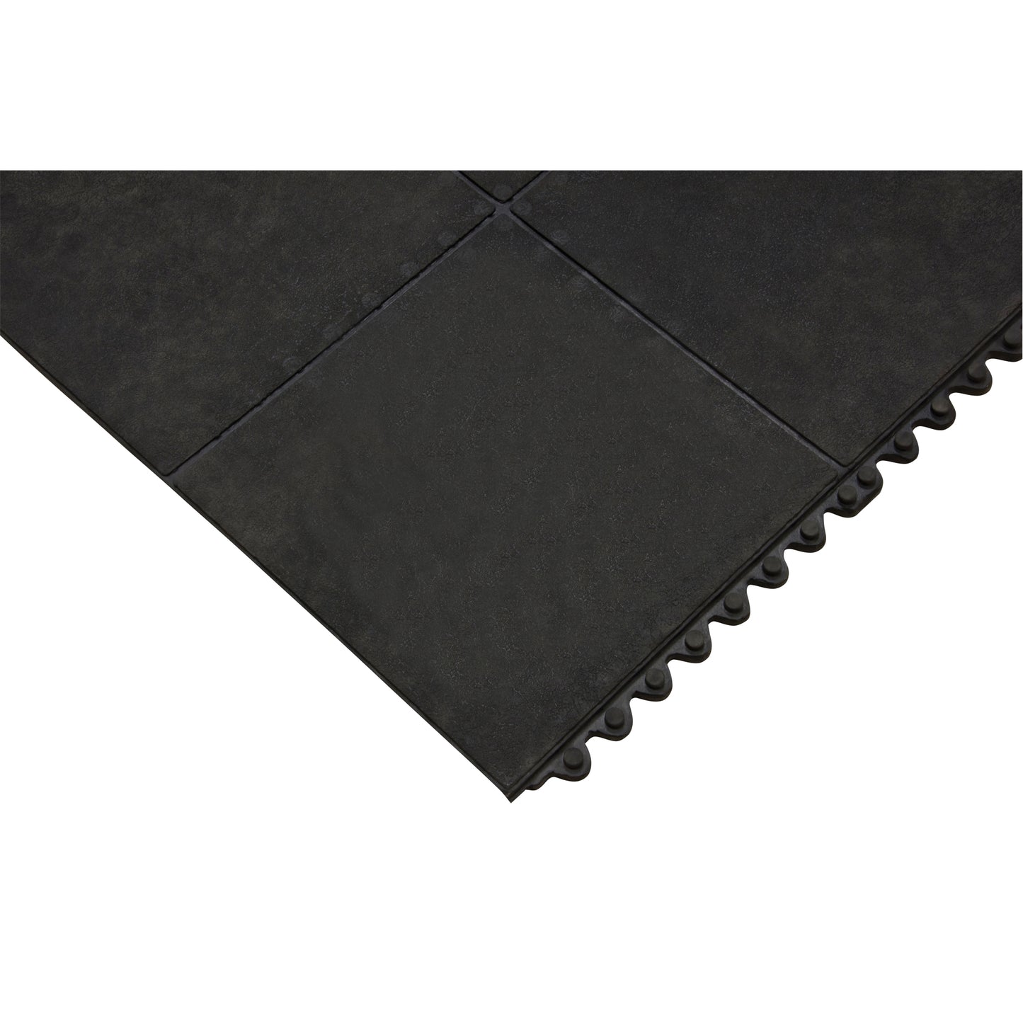 Zenith Safety Products Anti-Fatigue Matting, Smooth, 3' x 3' x 1/2", Black, Natural Rubber