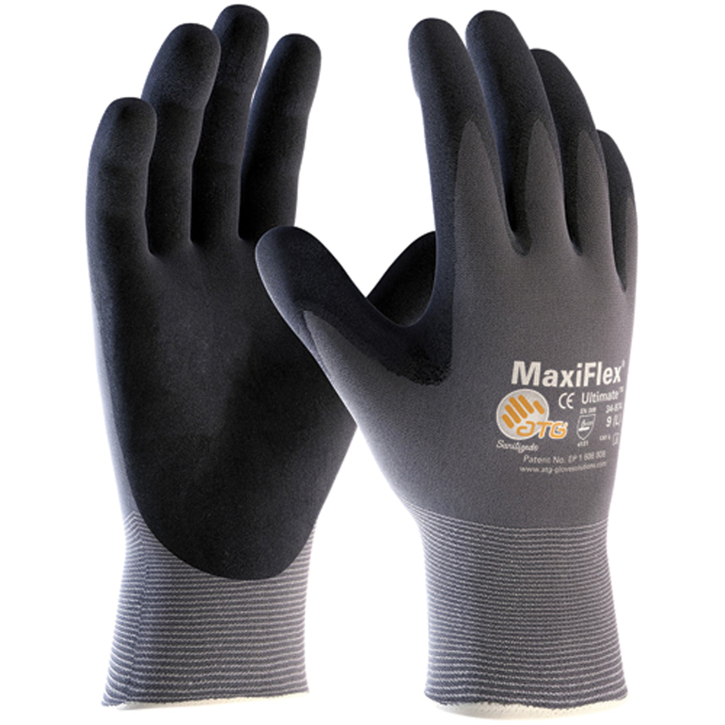 Protective Industrial Products ATG MaxiFlex® Ultimate™ Gloves, 8/Medium, Foam Nitrile Coating, 15 Gauge, Nylon Shell