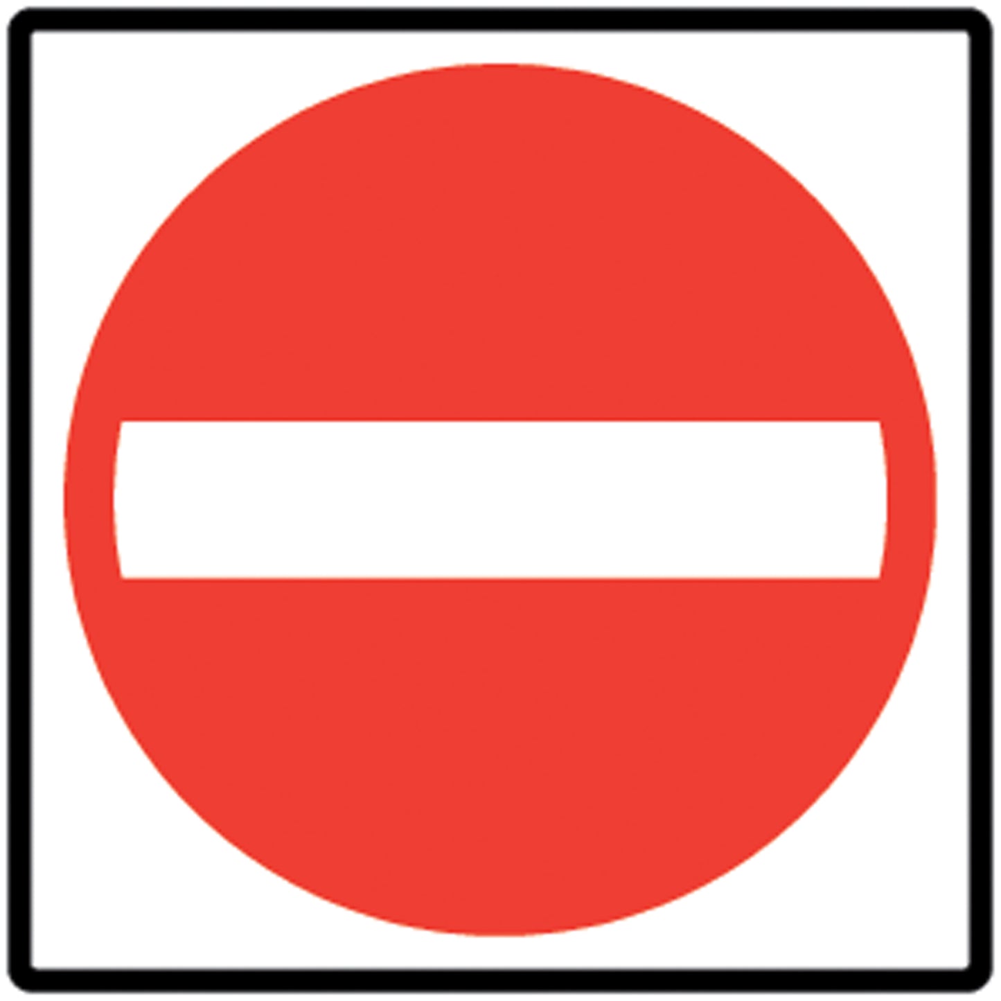 Do Not Enter Traffic Sign, 24" x 24", Aluminum, Pictogram