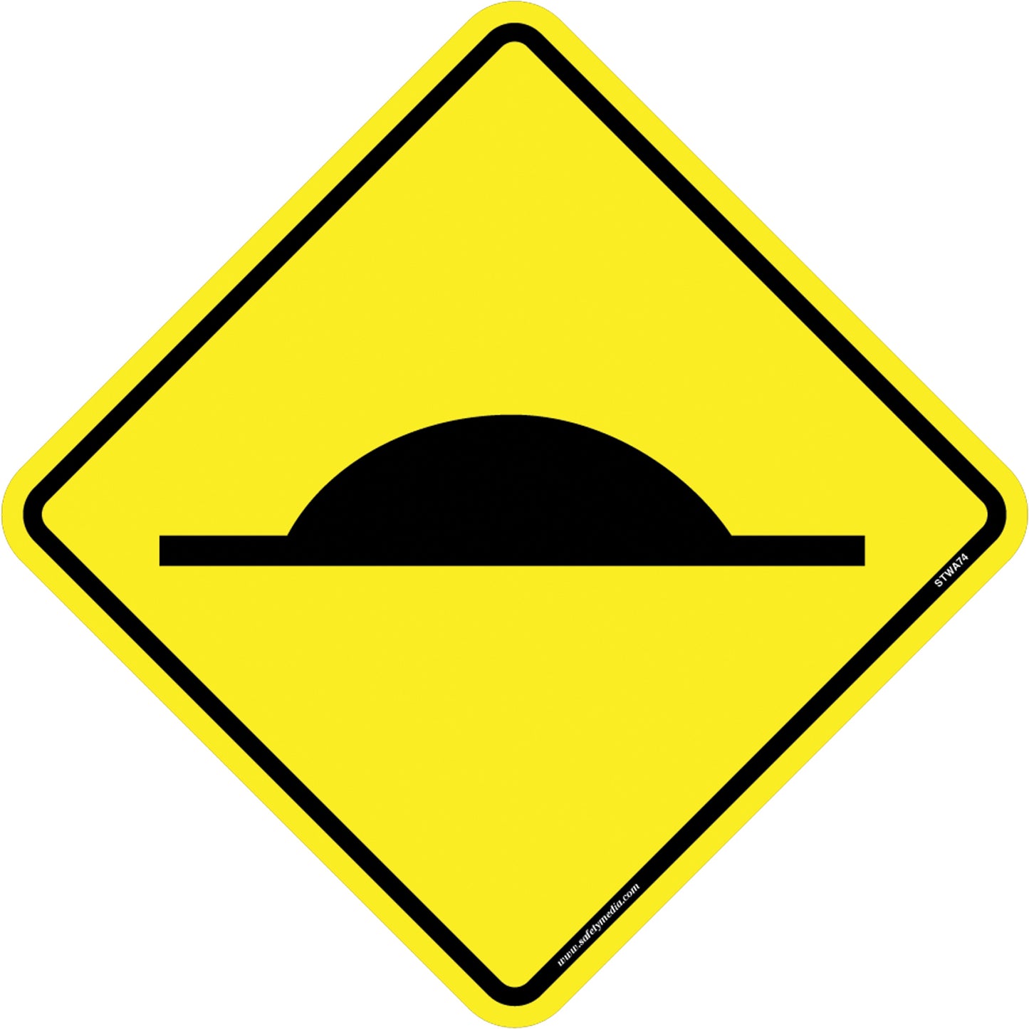 Speed Bump Traffic Sign, 24" x 24", Aluminum, Pictogram