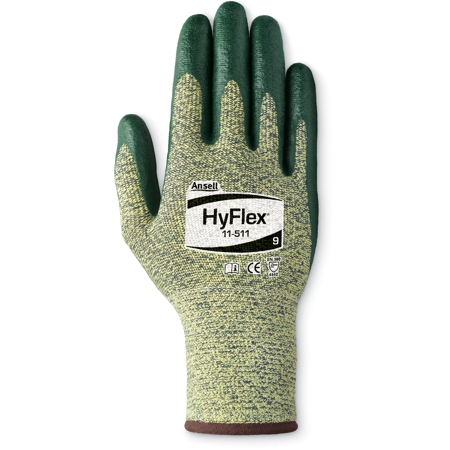 Ansell HyFlex® 11-511 Cut Resistant Gloves, Size Large/9, 13 Gauge, Foam Nitrile Coated, Kevlar® Shell, ASTM ANSI Level A5/EN 388 Level D