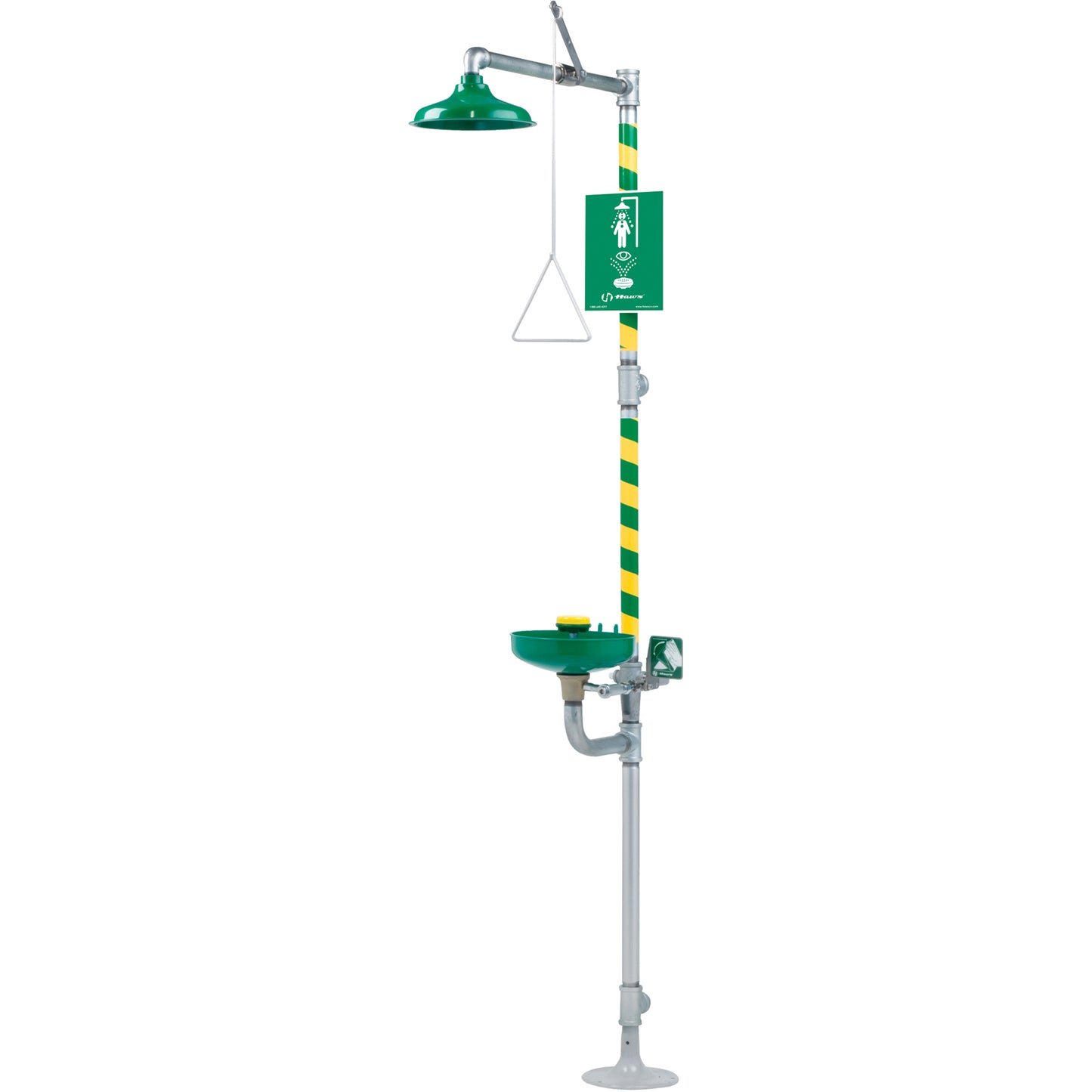 Haws Combination Emergency Shower and Eye/Face Wash Stations, Pedestal