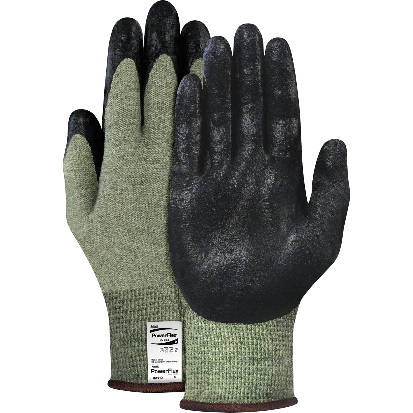 Ansell ActivArmr® 80-813 Gloves, Size 6/X-Small, 13 Gauge, Foam Nitrile Coated, Kevlar® Shell, ASTM ANSI Level A4/EN 388 Level C