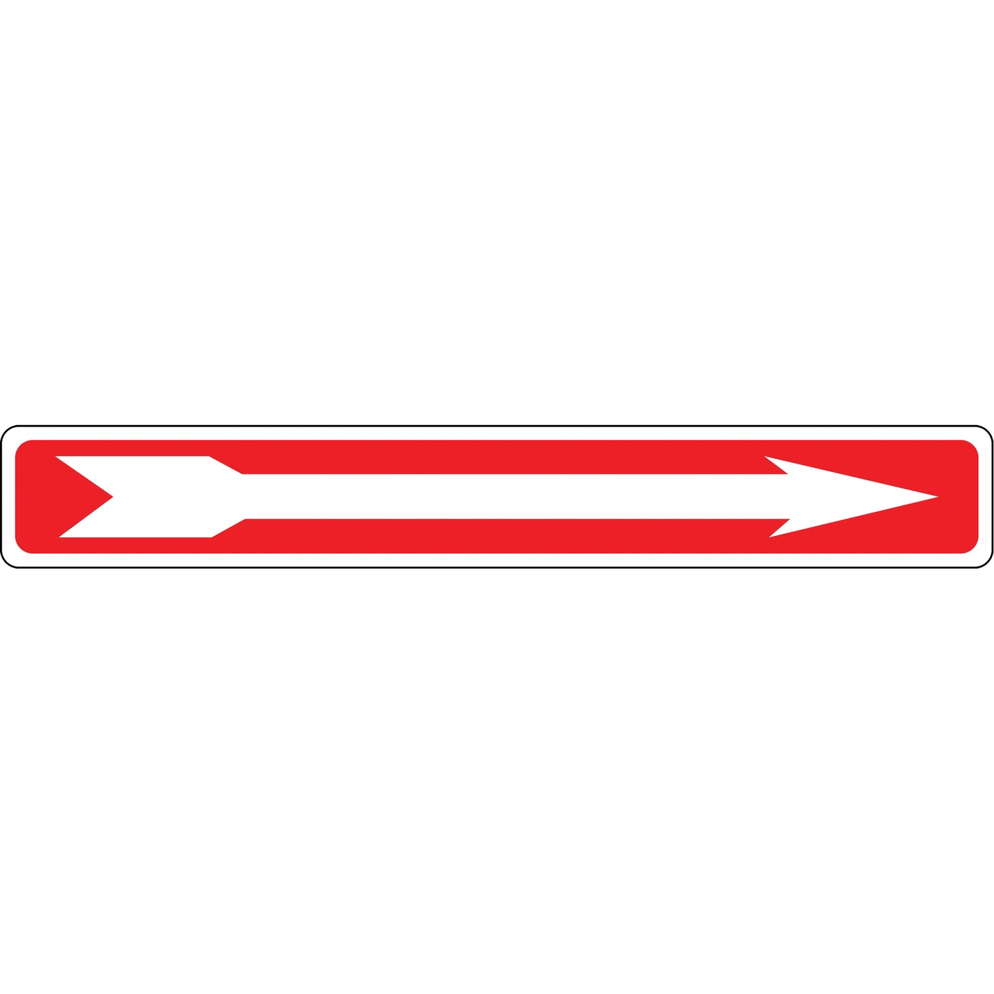 Accuform Signs Arrow Sign, 14" x 2", Aluminum, Pictogram